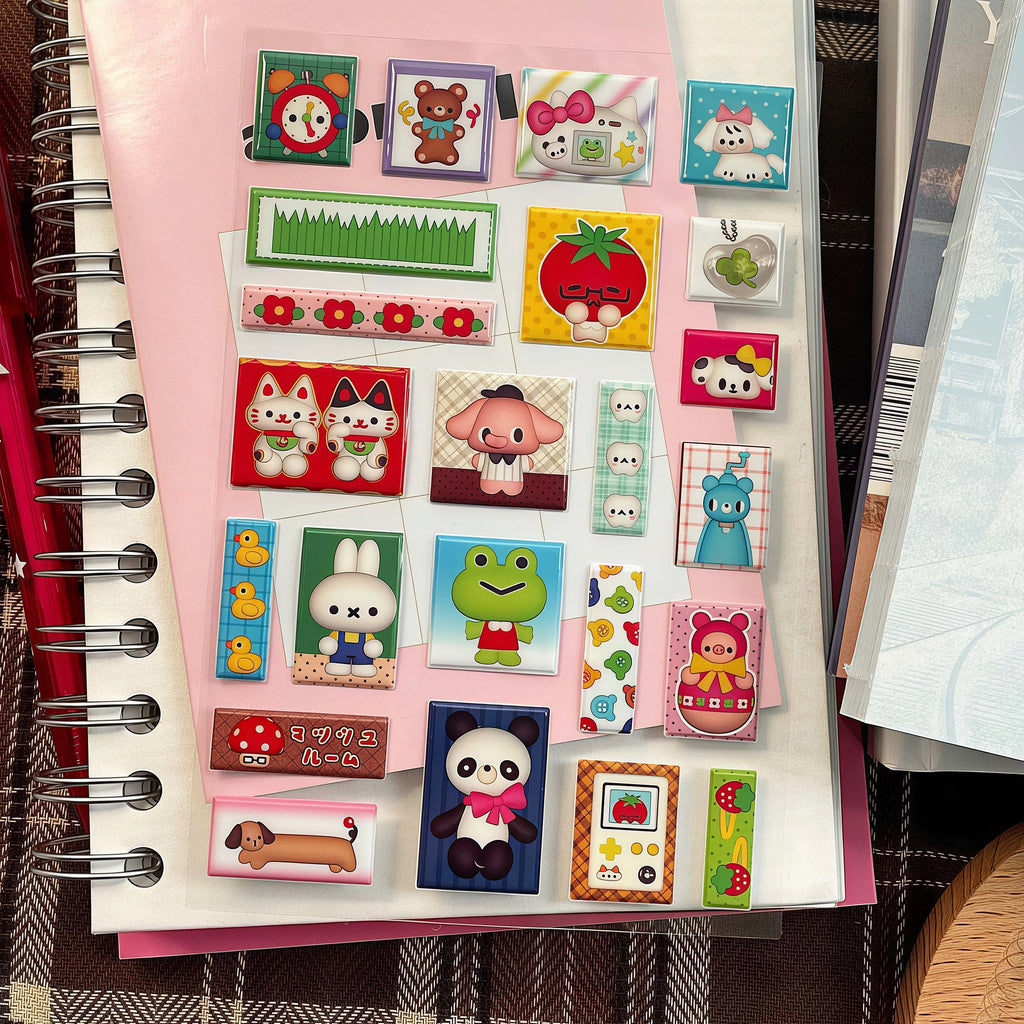 WakaWaka Puffy Frame Speech Bubble Stickers