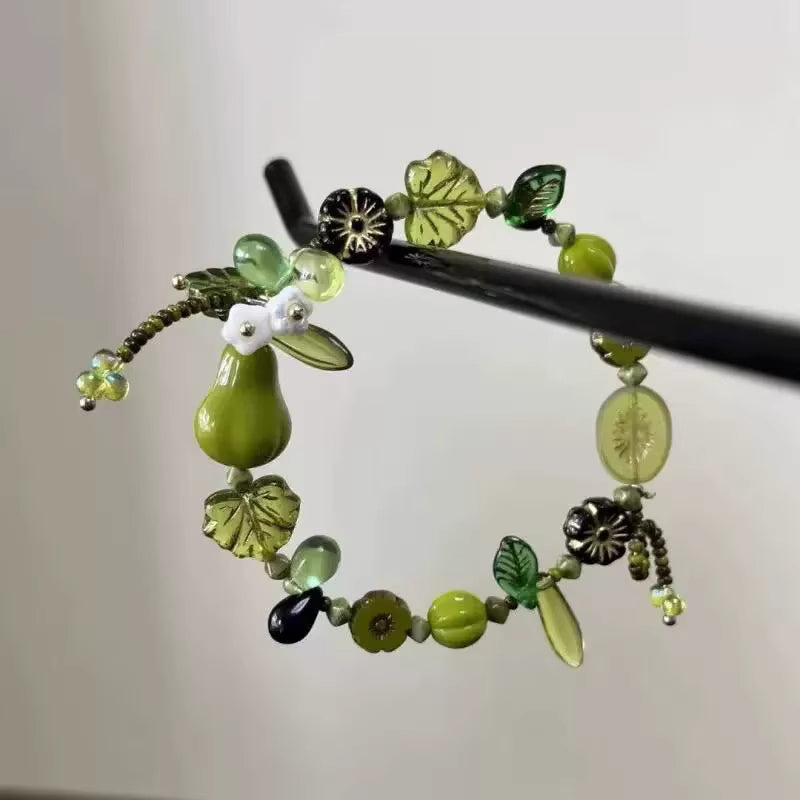 Green Orchard Pear Bracelet