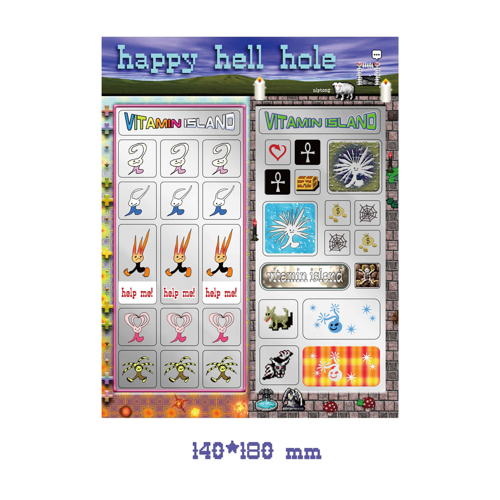 Niptong Happy hell Hole Stickers