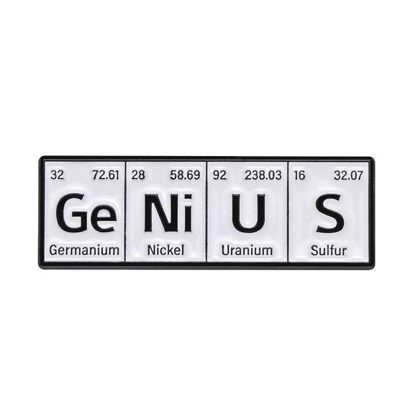 Genius Periodic Table Brooch