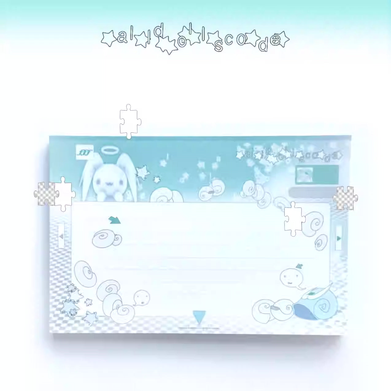 alldollscode Vintage Blue Memo Pad