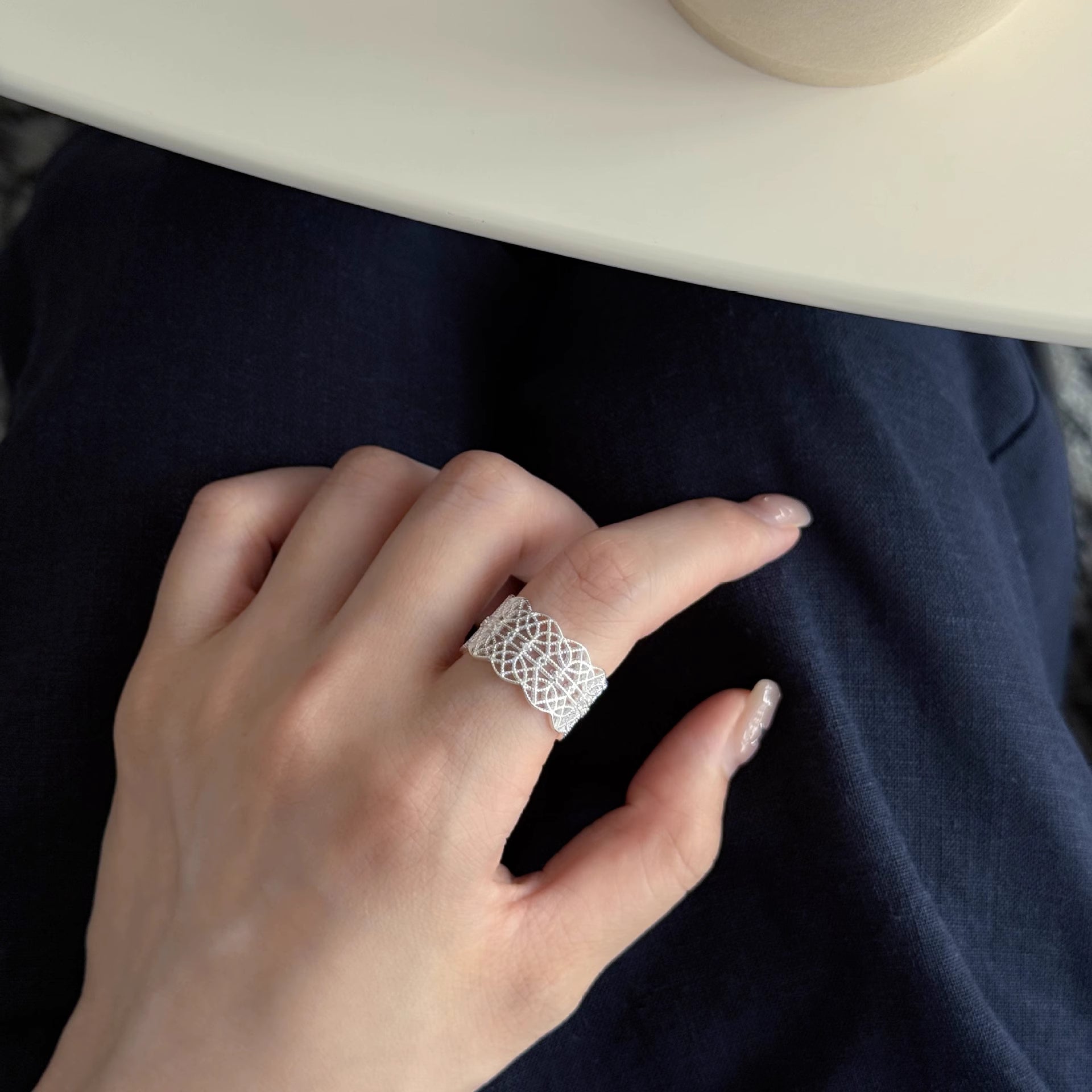 MDWN Lace Crown Ring