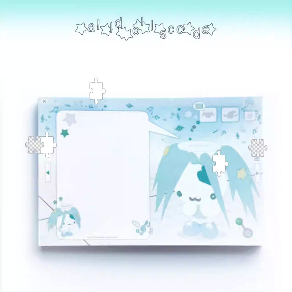 alldollscode Vintage Blue Memo Pad