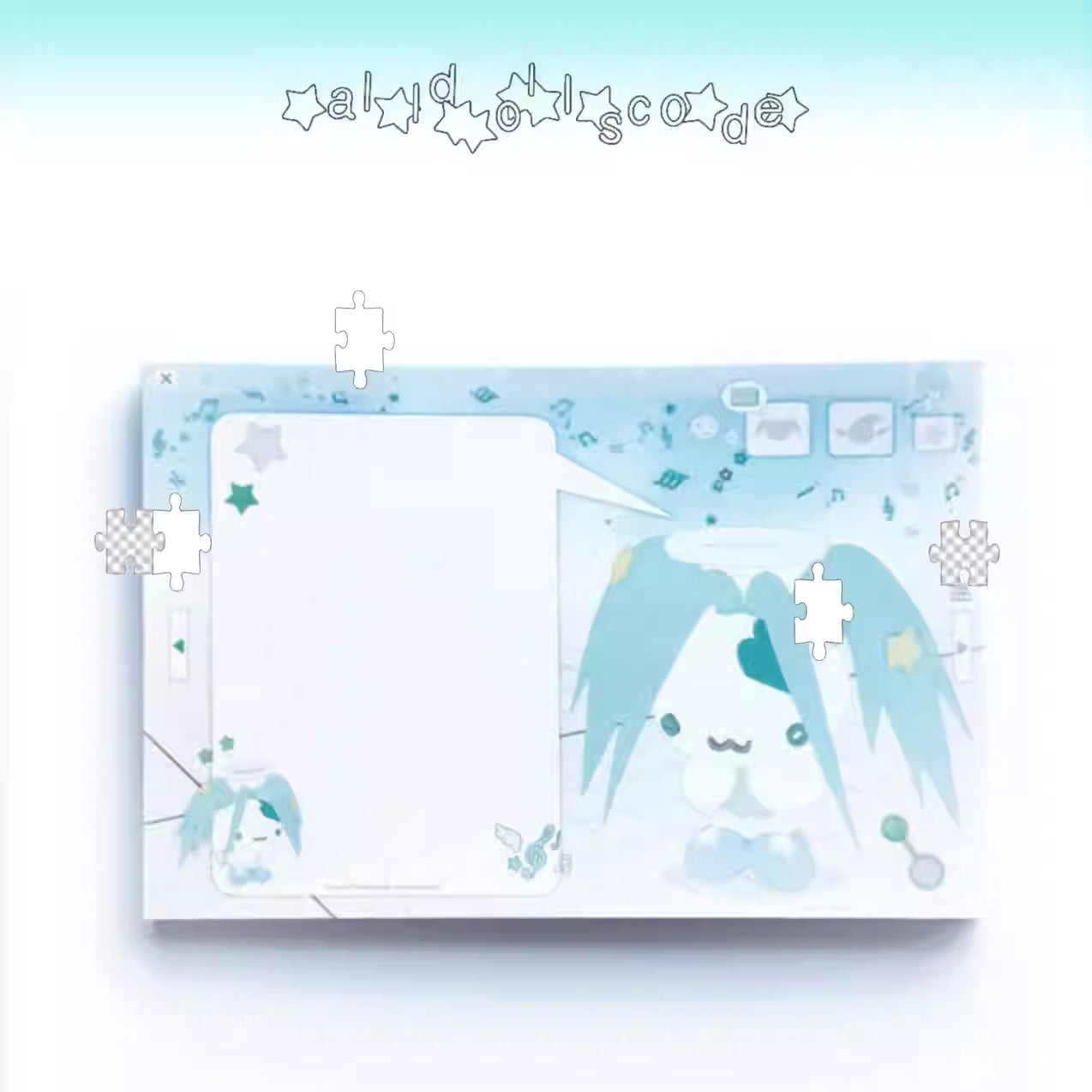 alldollscode Vintage Blue Memo Pad
