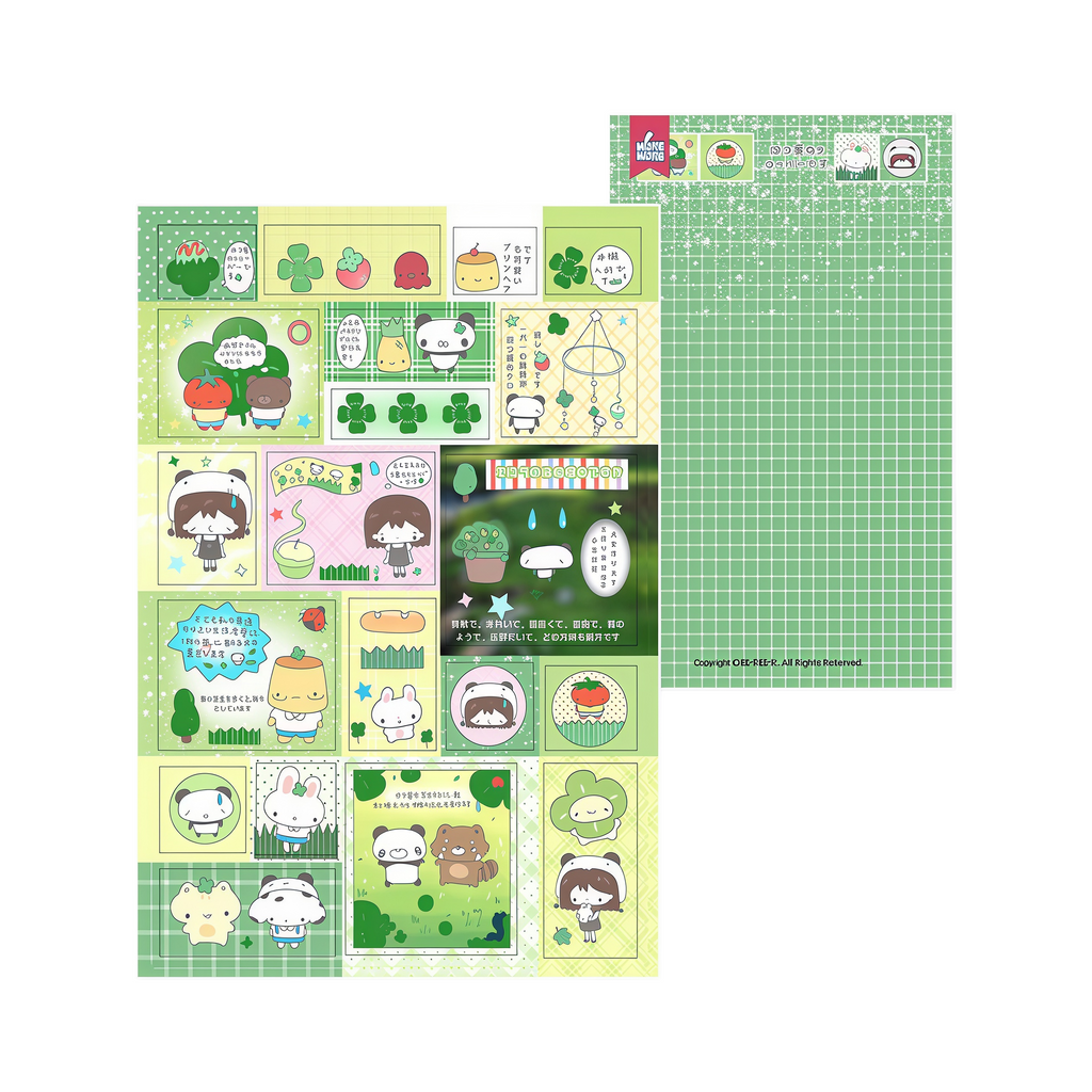 WakaWaka Retro Character Doodle Stickers