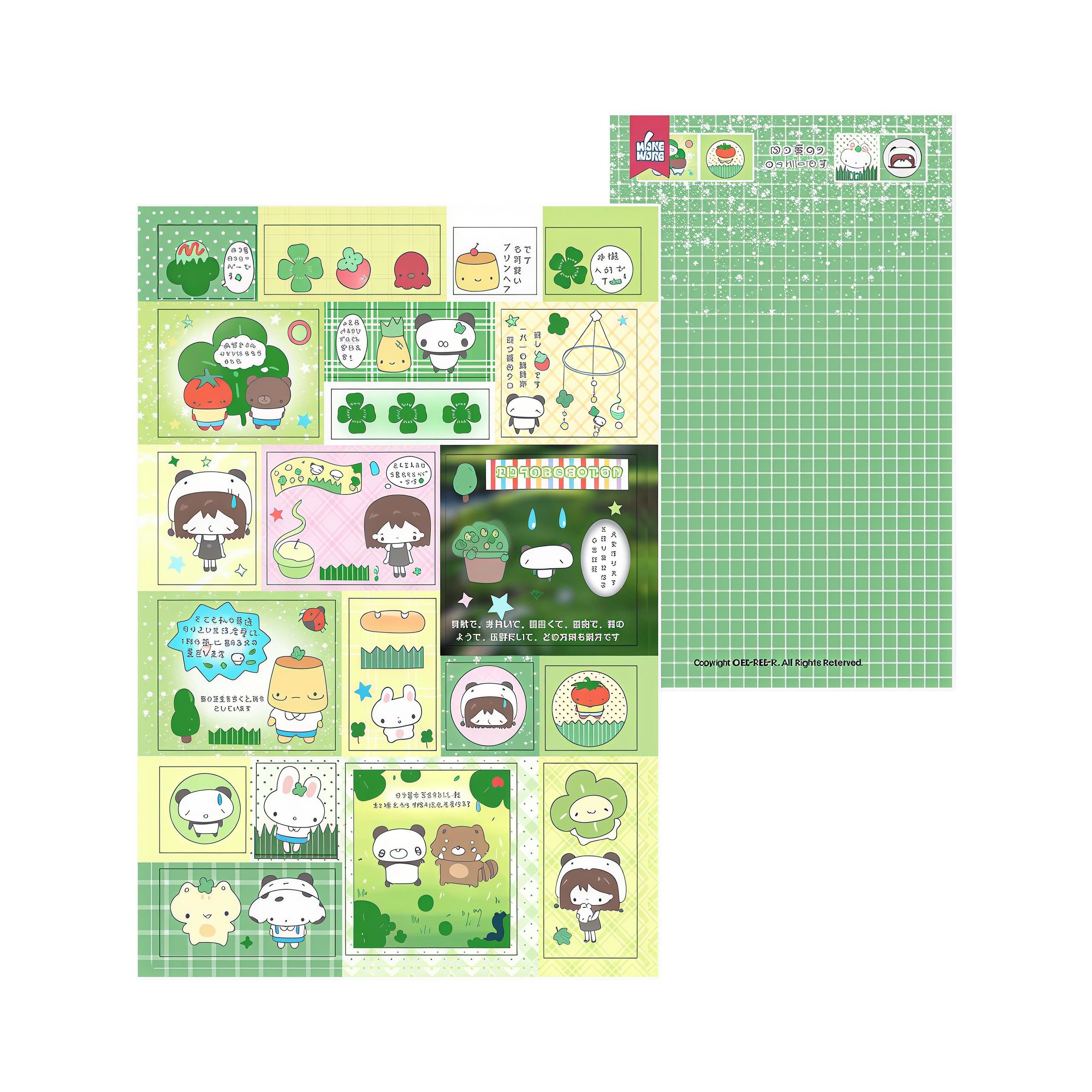 WakaWaka Retro Character Doodle Stickers