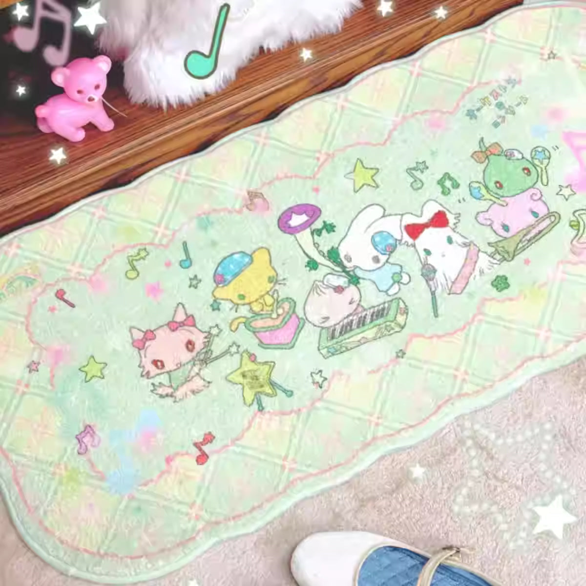 sunonebird Kawaii Music Party Carpet