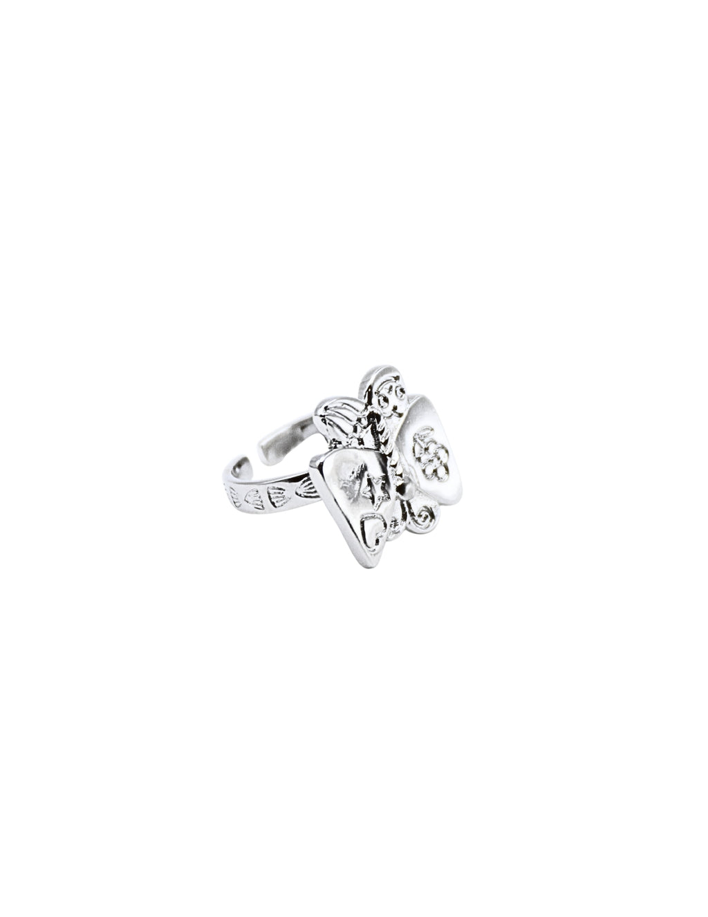 Doodle Butterfly Charm Ring