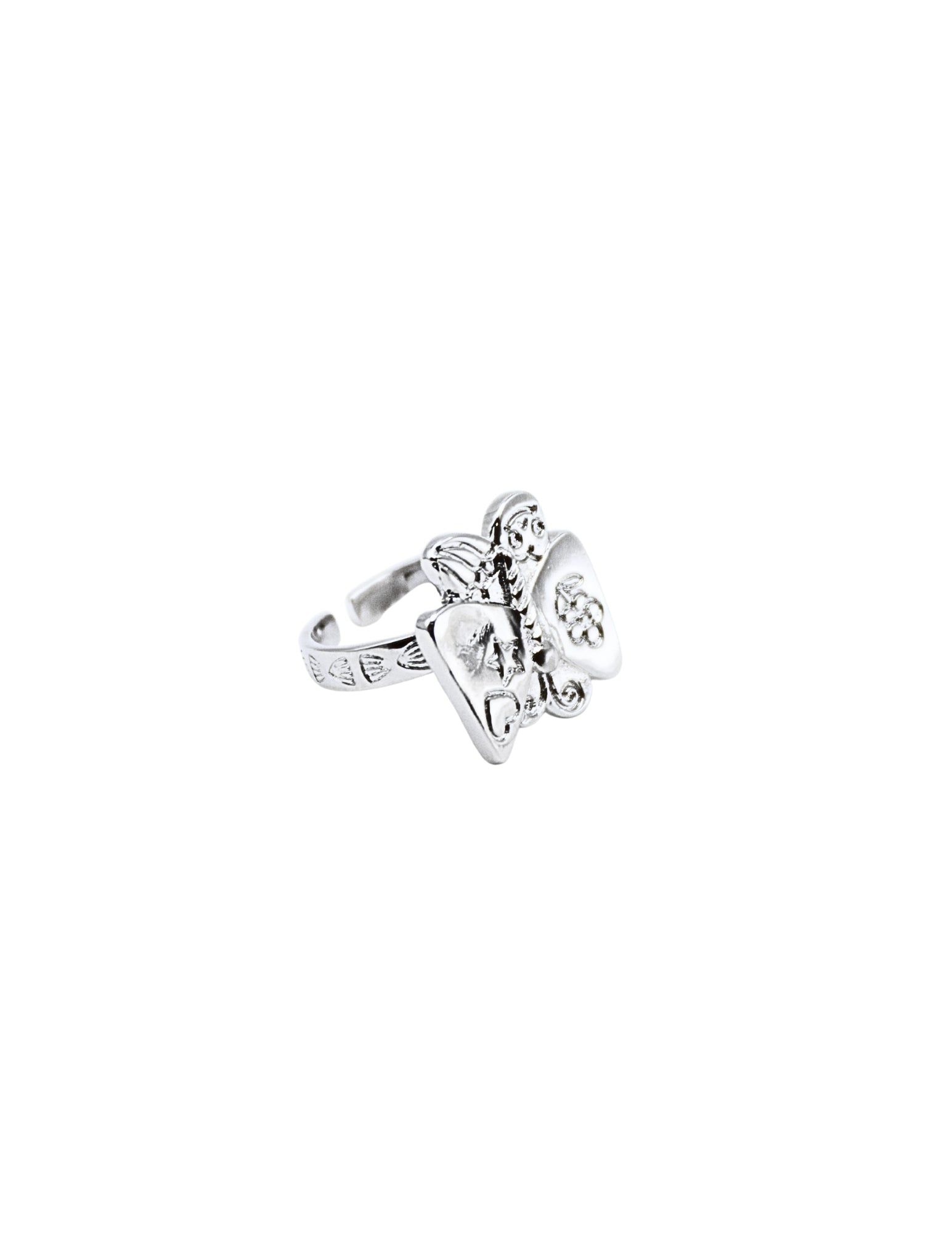 Doodle Butterfly Charm Ring