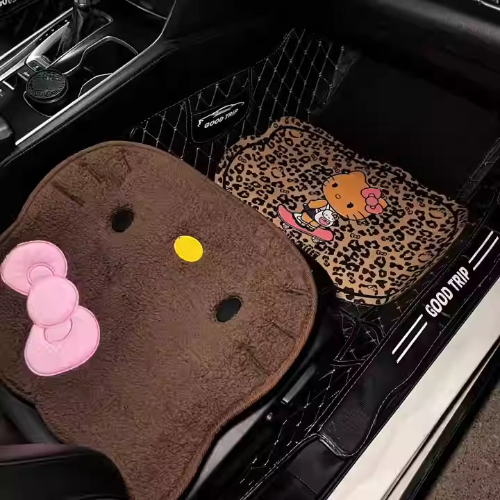 Brown Bow Kitty Cushion