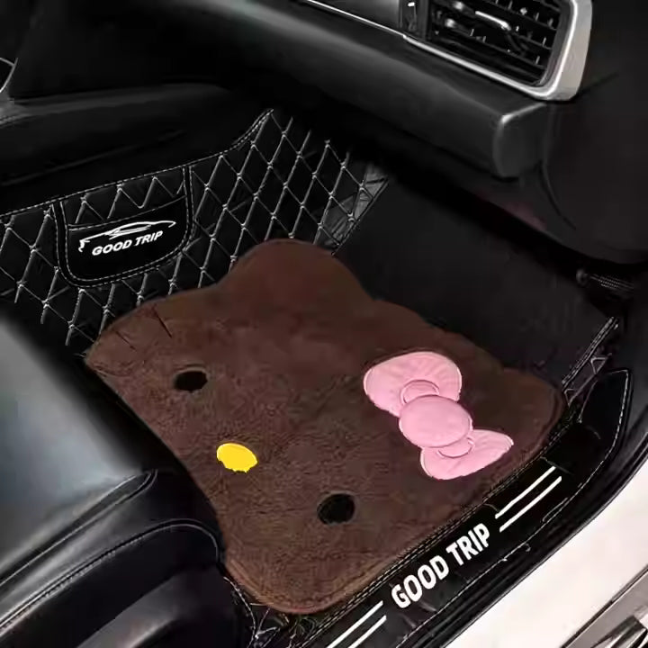 Brown Bow Kitty Cushion