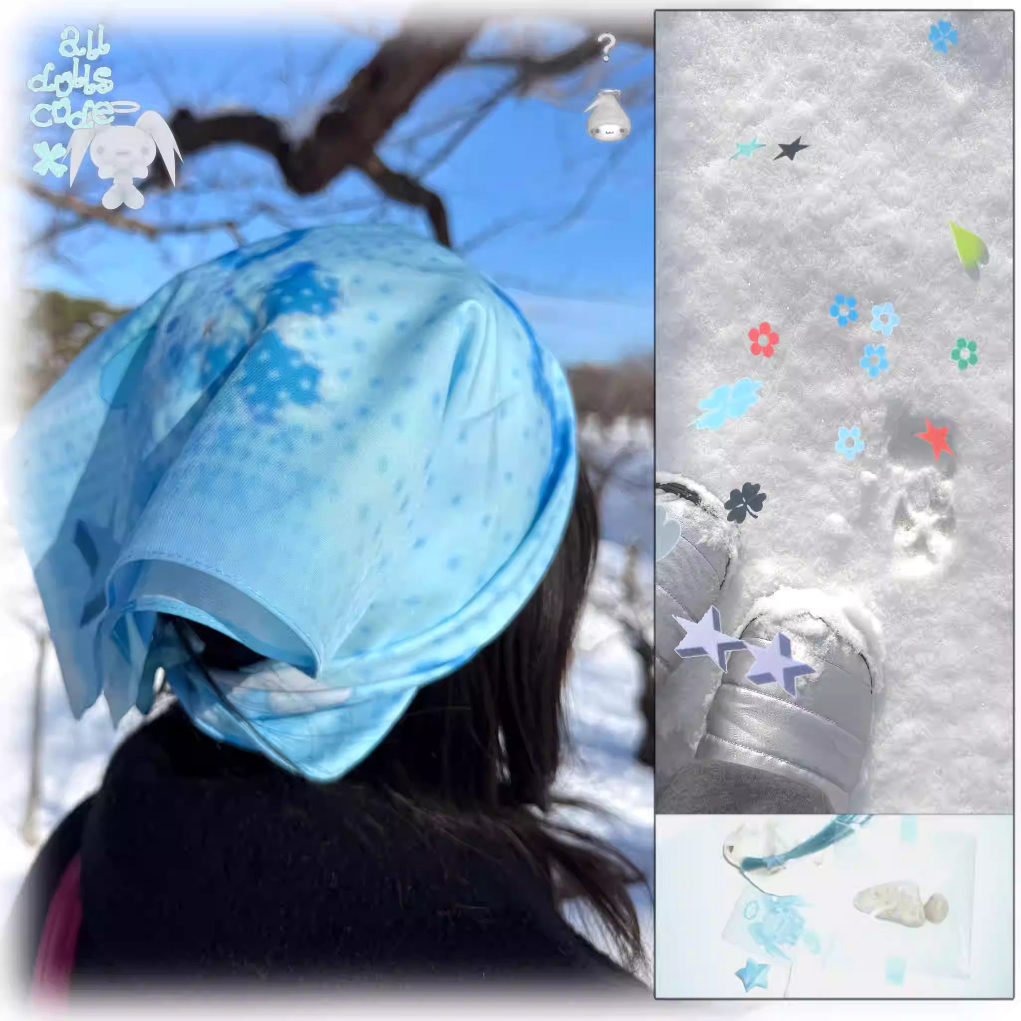 alldollscode Illustrated Headscarf & Bandana