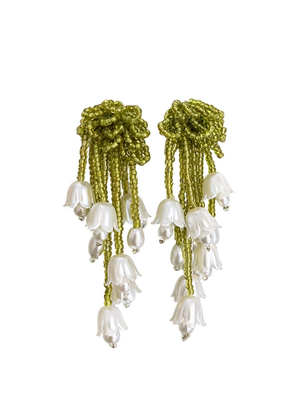 Forest Lily Tassel Earrings