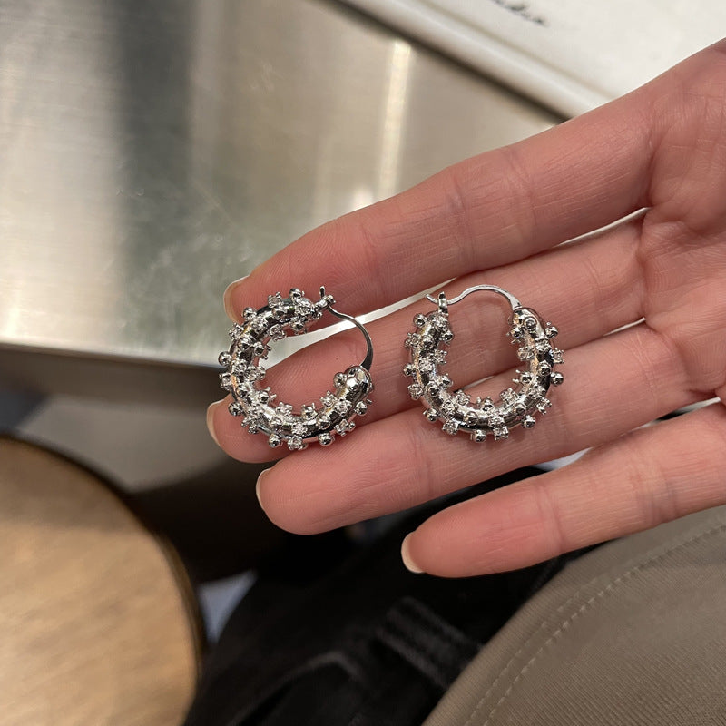 Frosted Galaxy Hoop Earrings