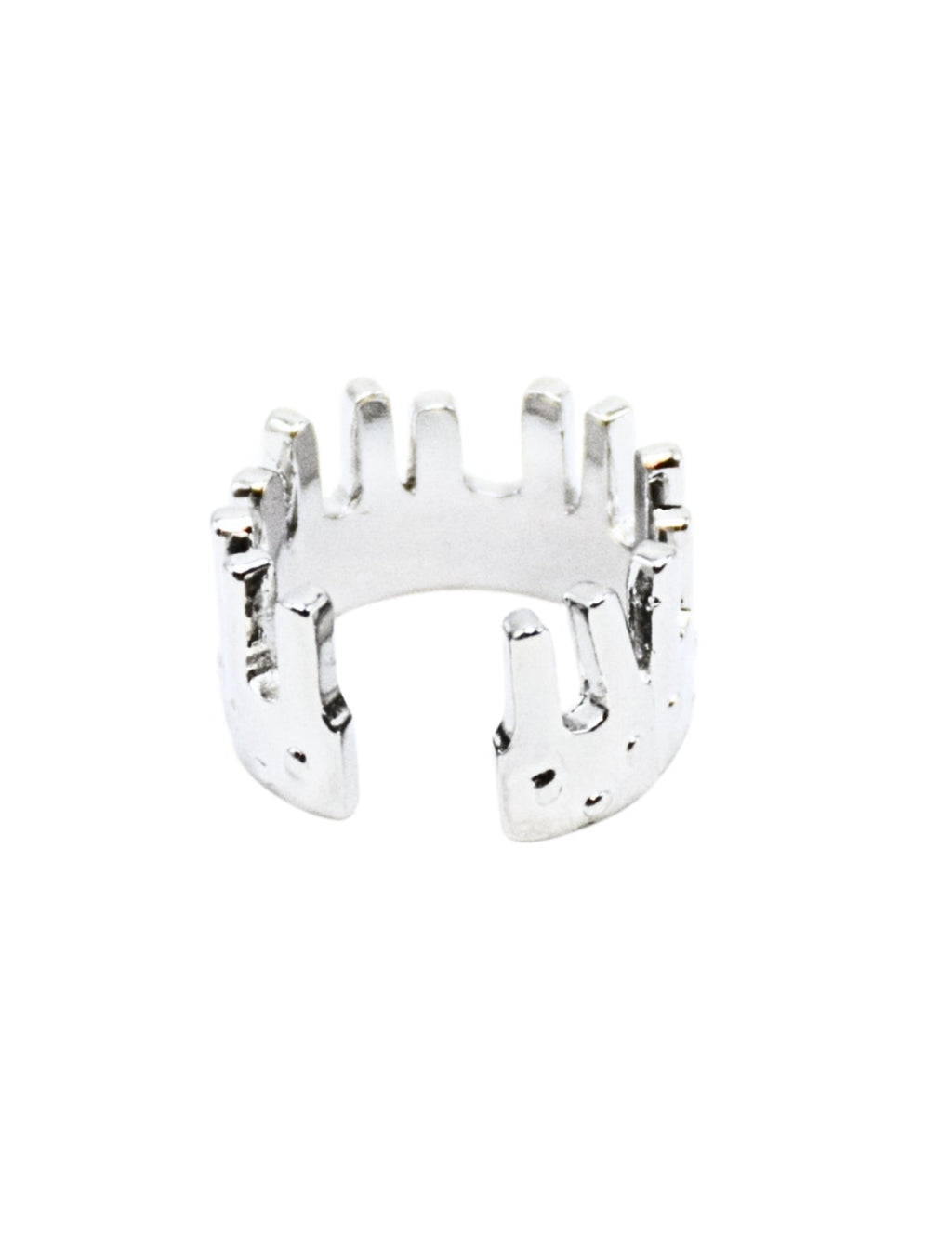 Bunny Face Mini Crown Open Ring