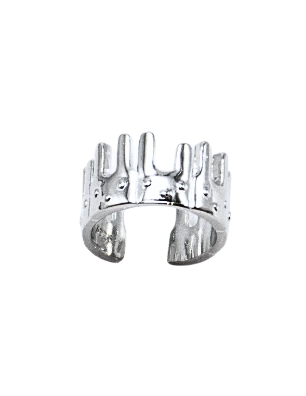 Bunny Face Mini Crown Open Ring