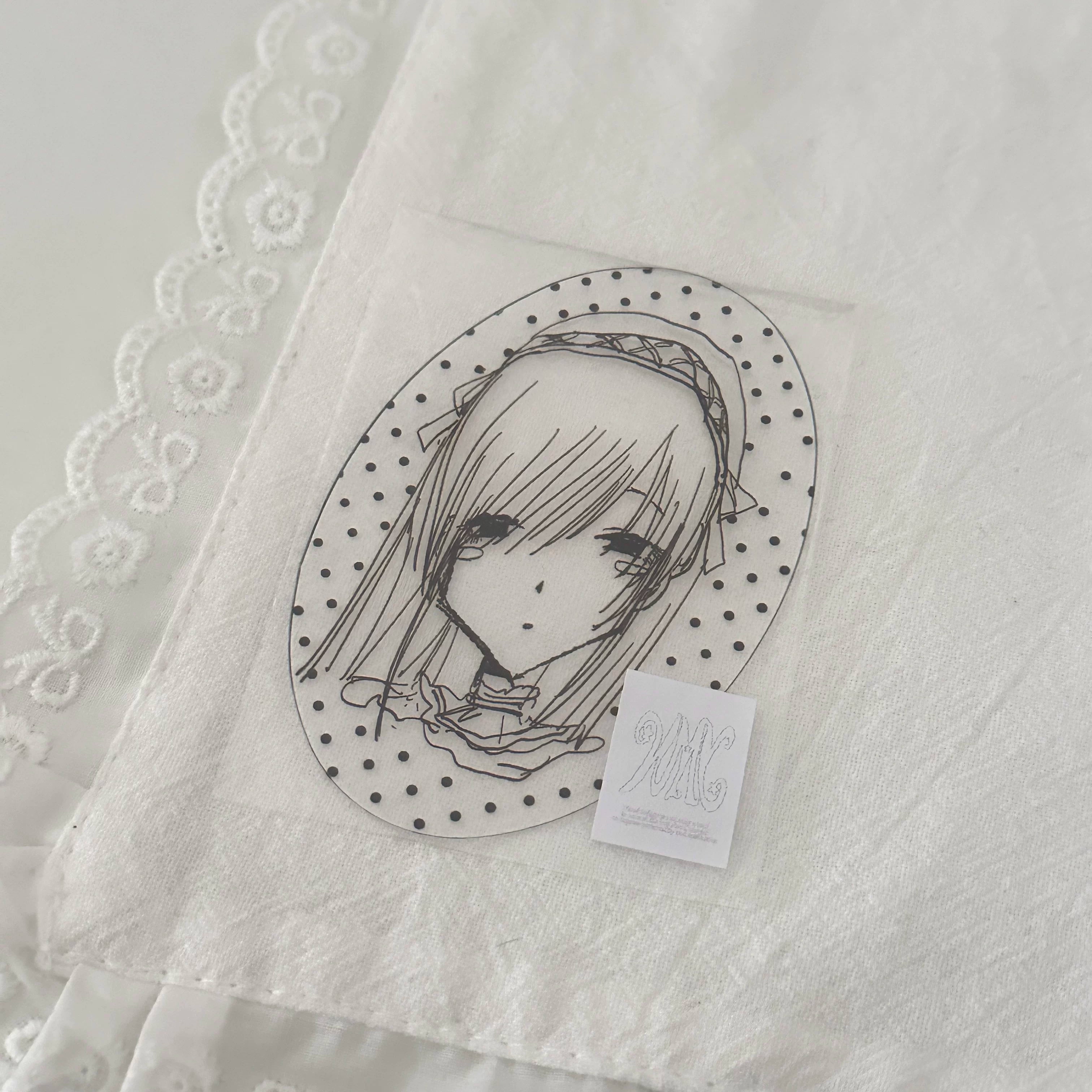 Nemony Polka Dot Girl Clear Card