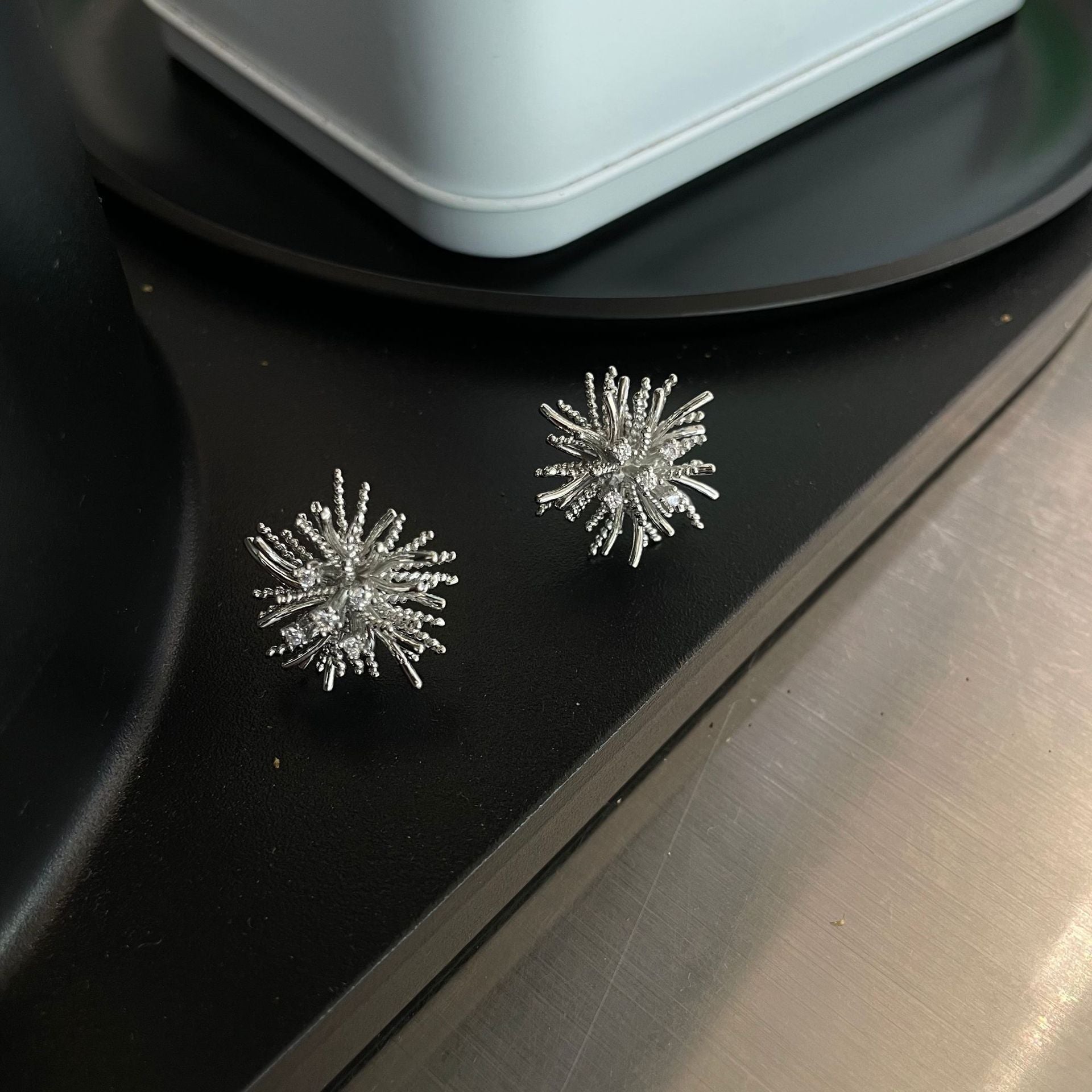 Silver Firework Earrings