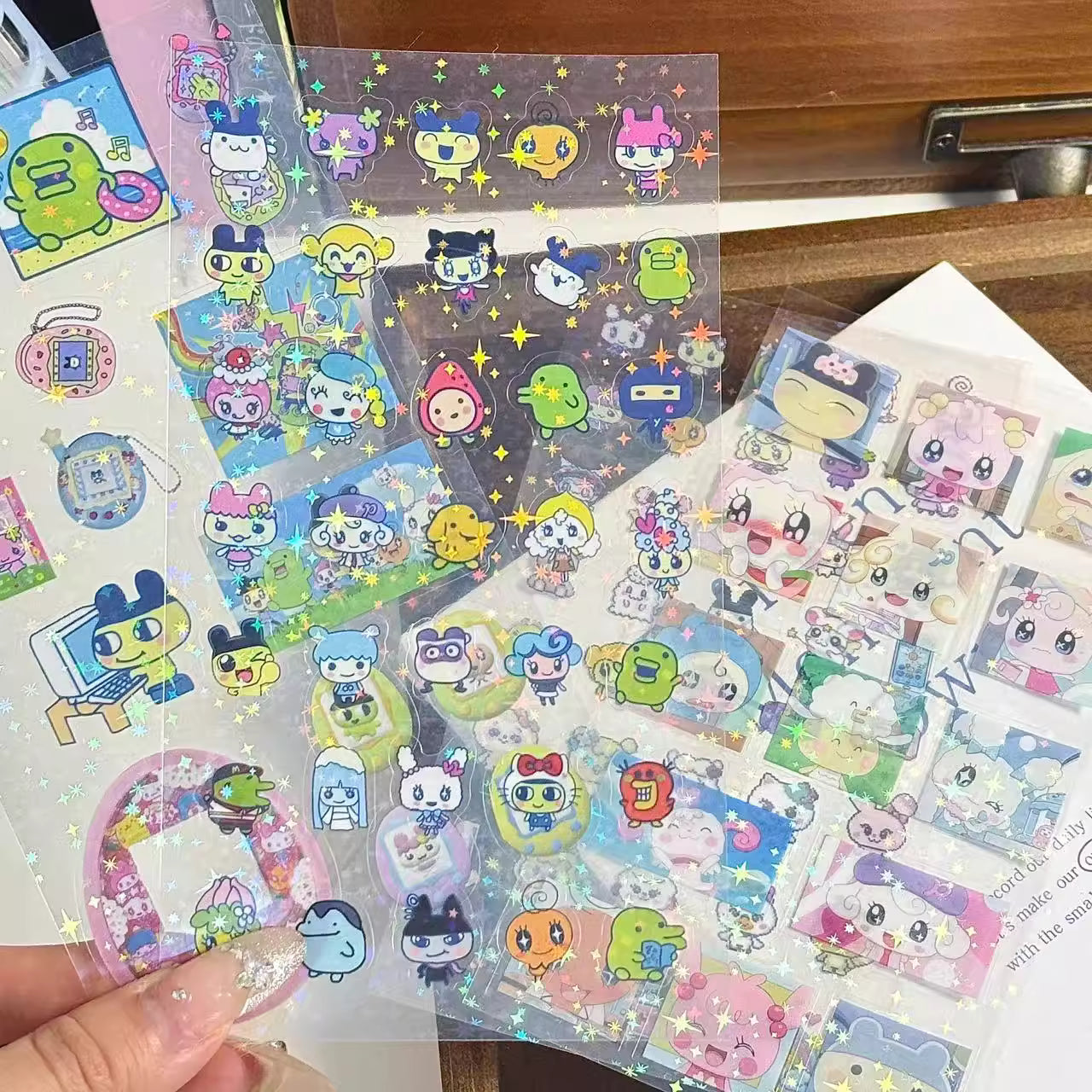 Double-Layer Pixel Tamagotchi Sticker