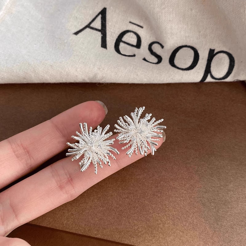 Silver Firework Earrings
