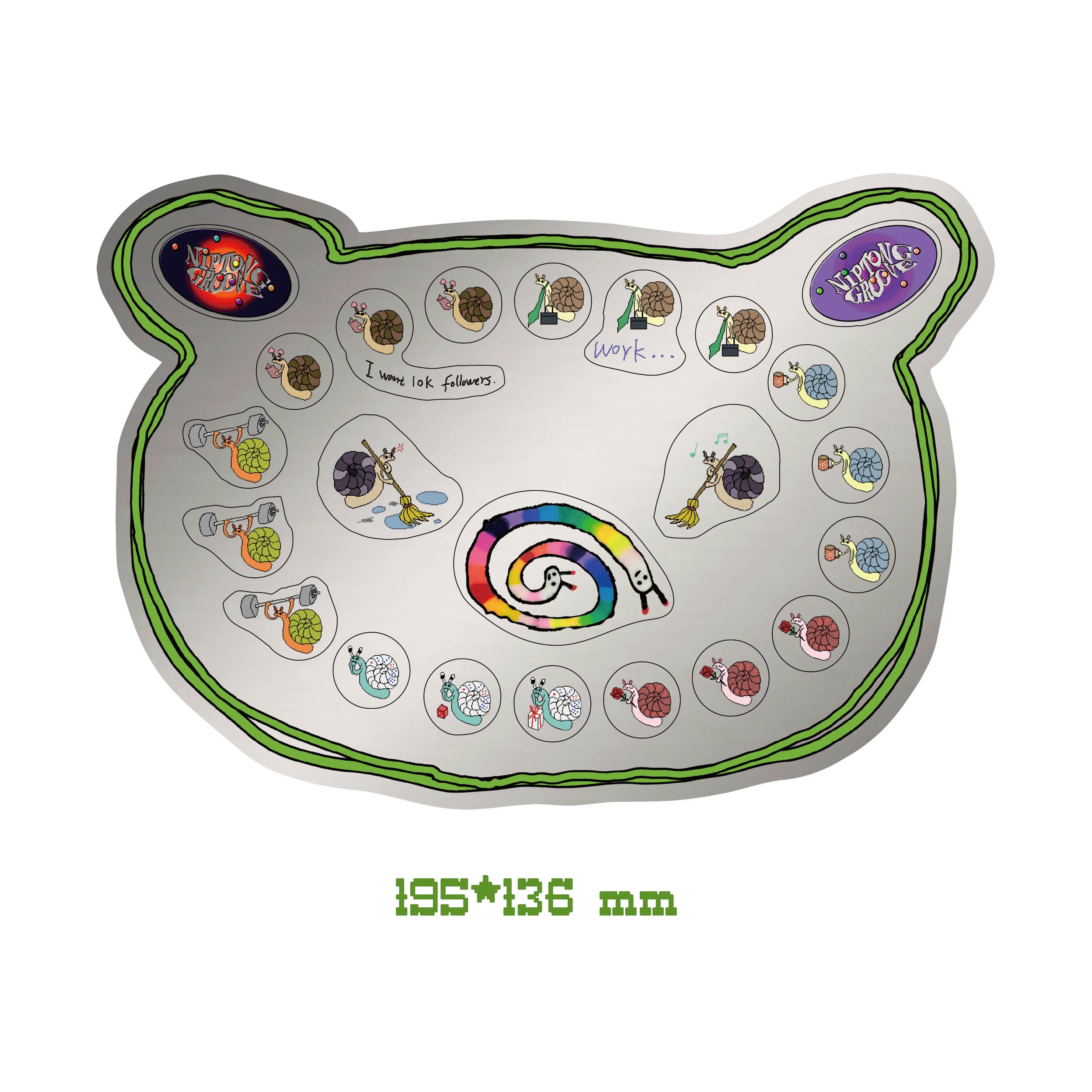 Niptong Snail Bear Stickers