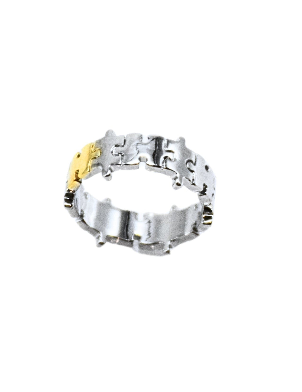 Two-Tone Puzzle Open Ring