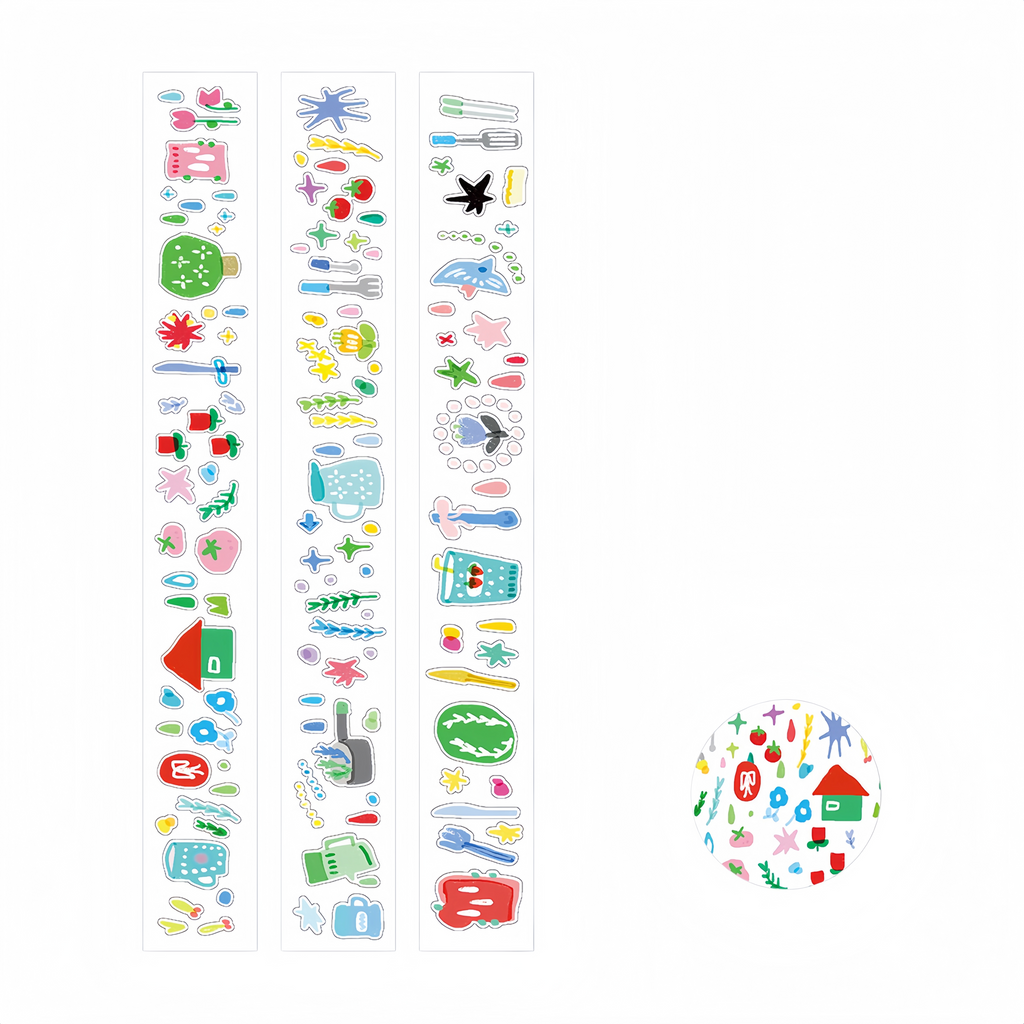 WakaWaka Summer Memo Sticker Washi Tape