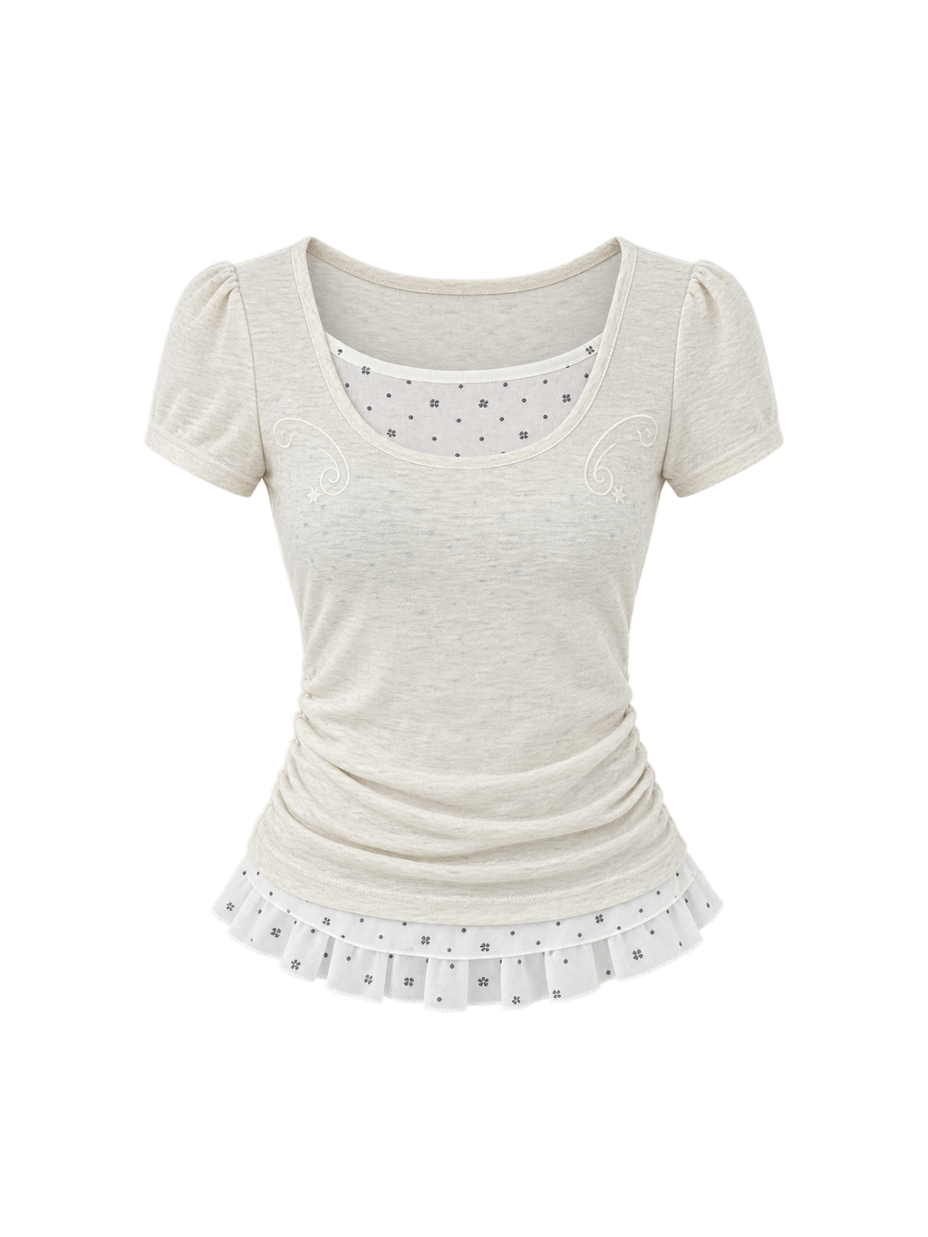Starlit Ruffle Ruched Top