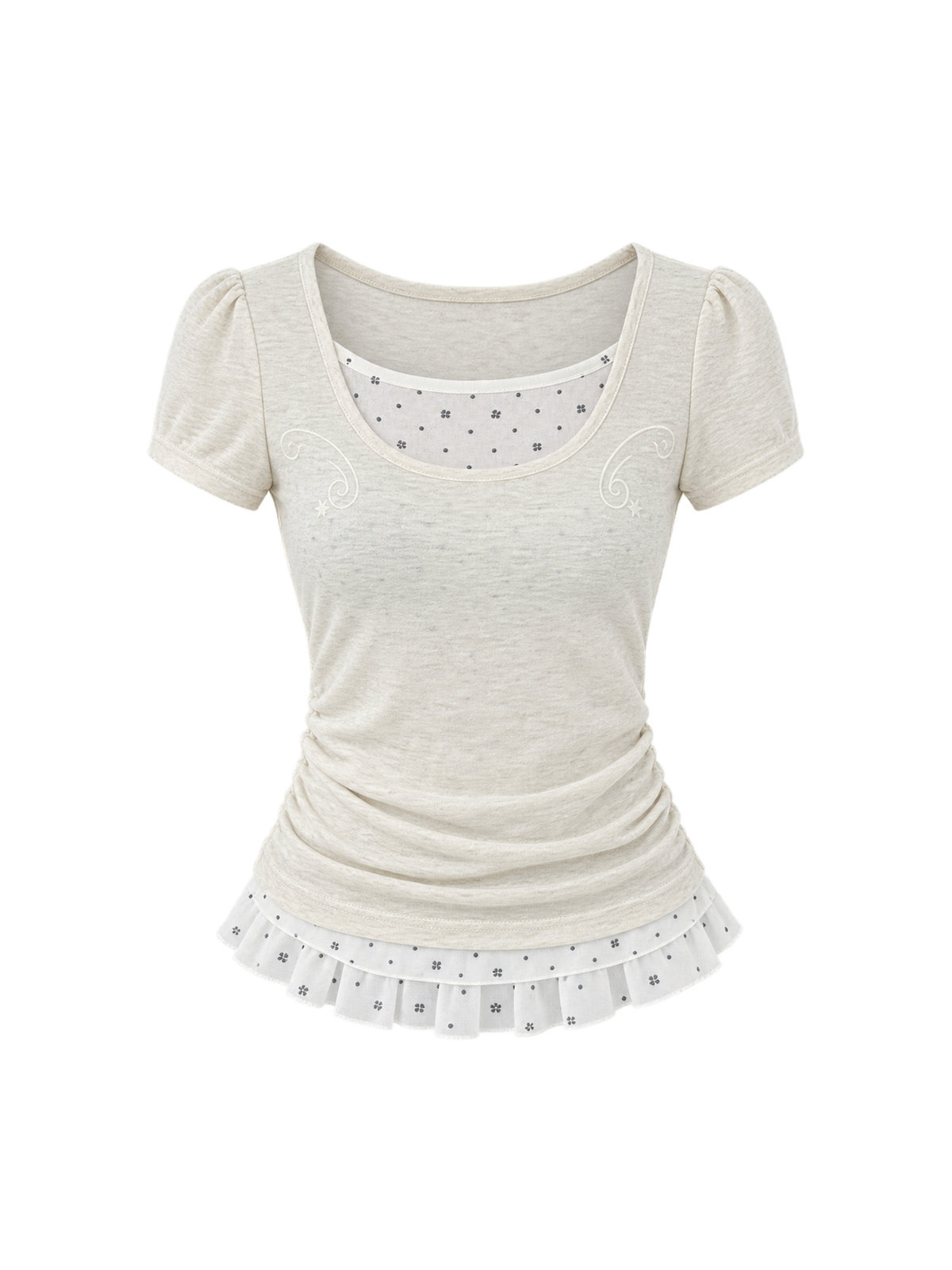 Starlit Ruffle Ruched Top
