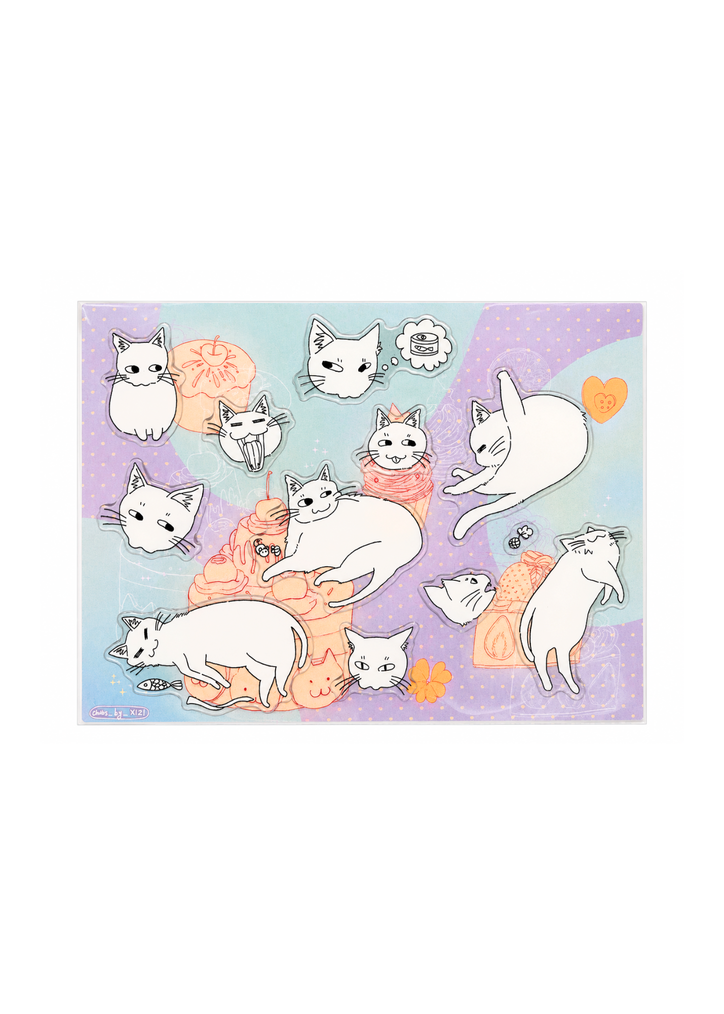 Xizi cats and cake sticker 2