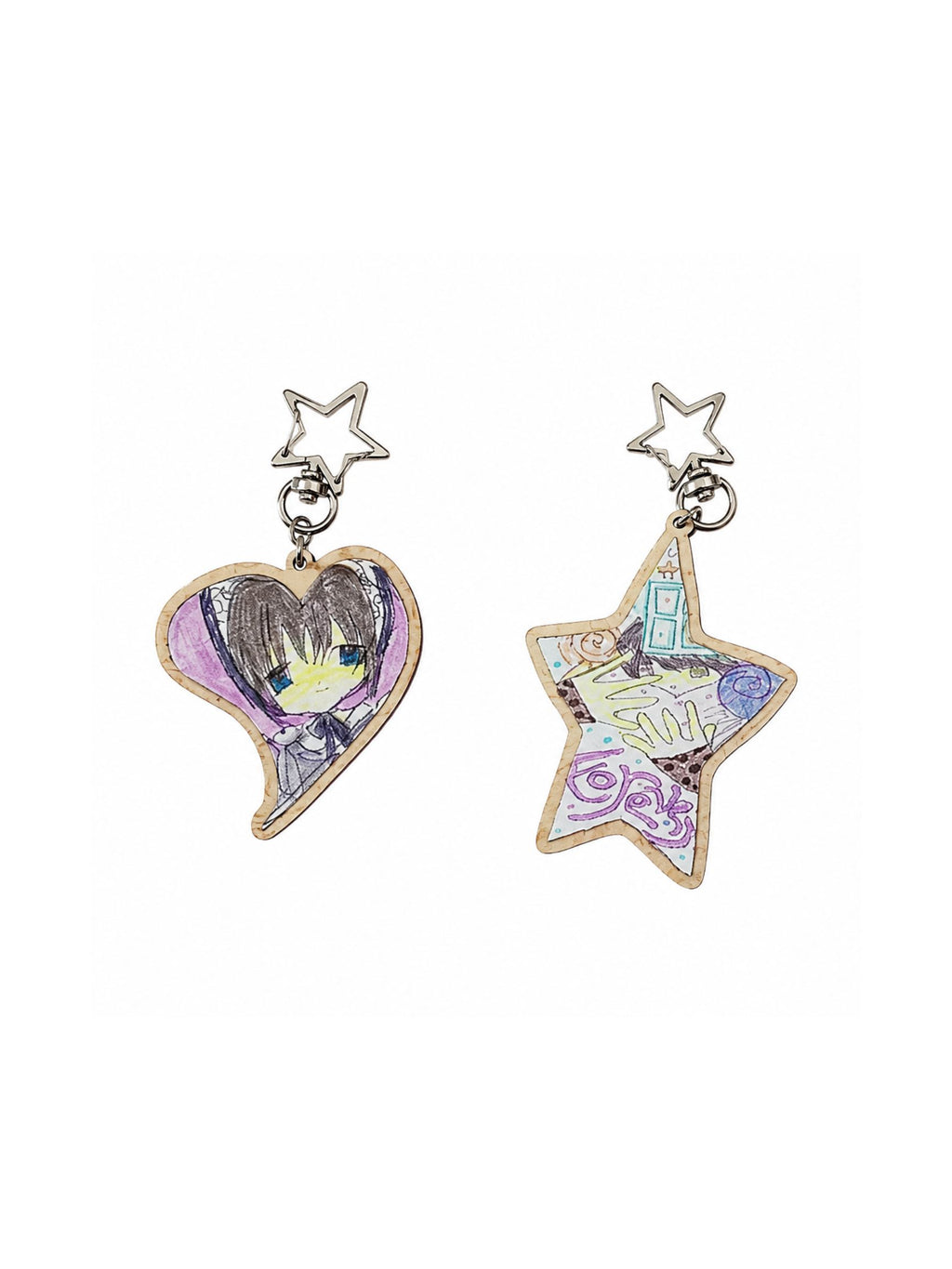 Nemony Angel of Time Wooden Keychain