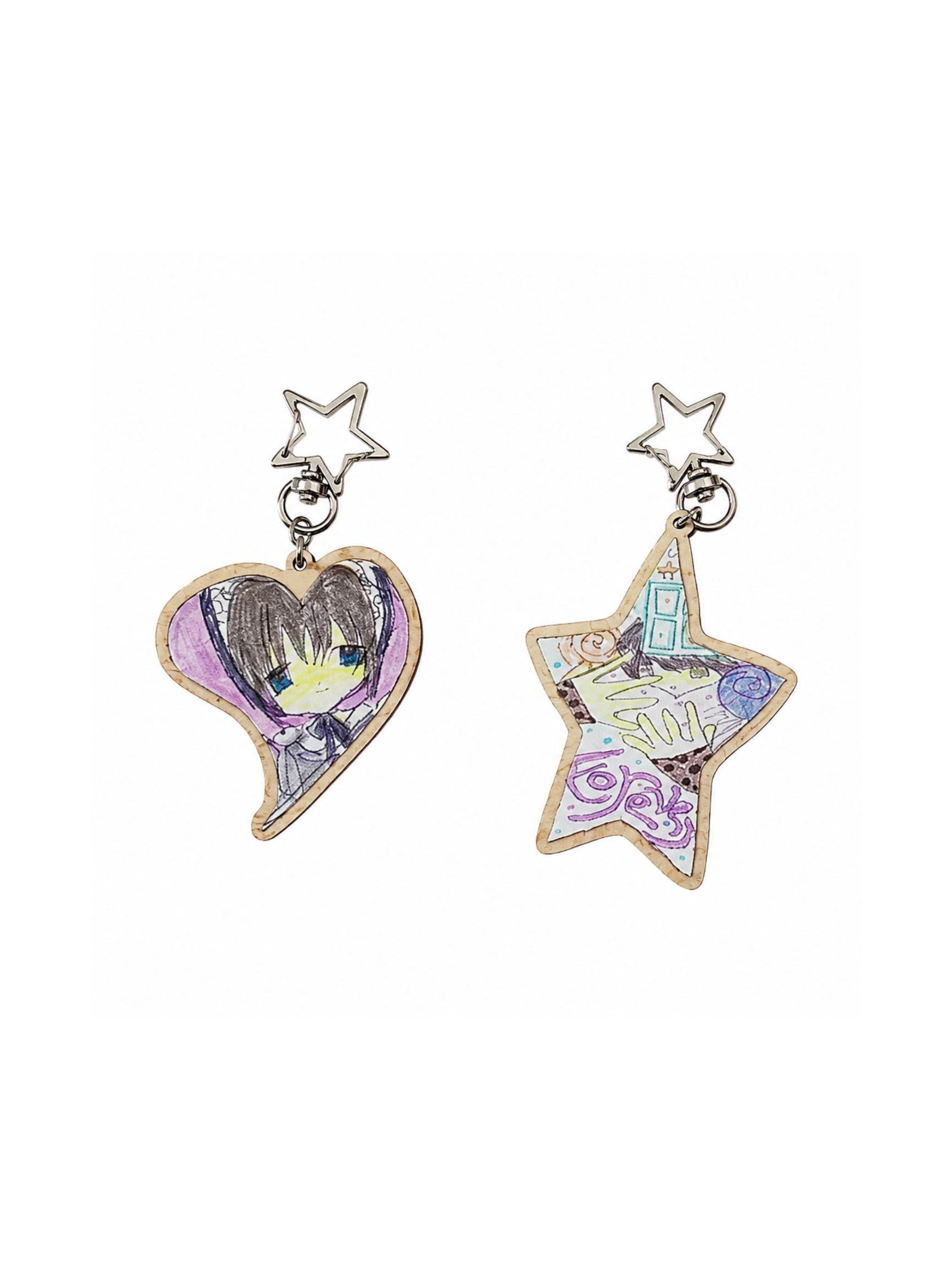 Nemony Angel of Time Wooden Keychain