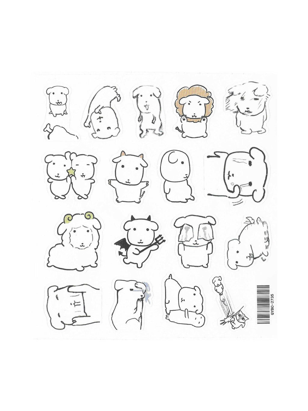 Ganadi Line-Dog Sticker