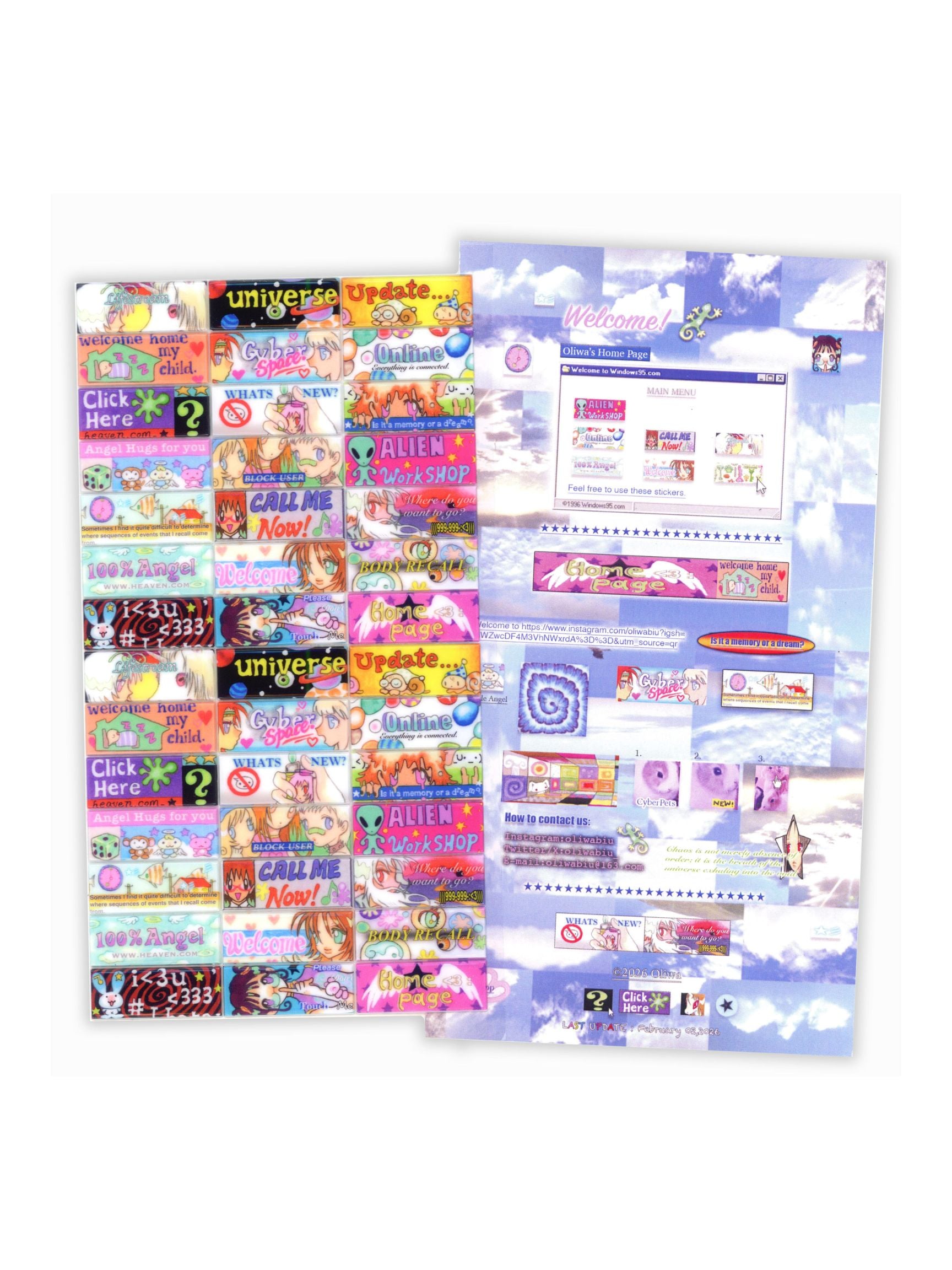 Oliwa Internet Invasion Seamless Stickers