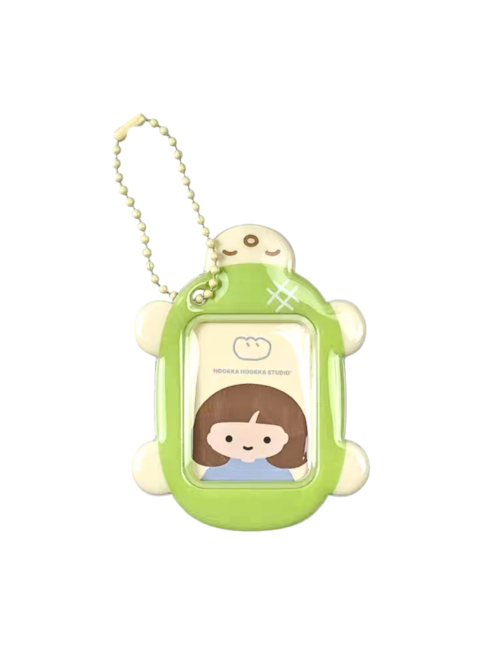 Cozy Turtle Photo Keychain