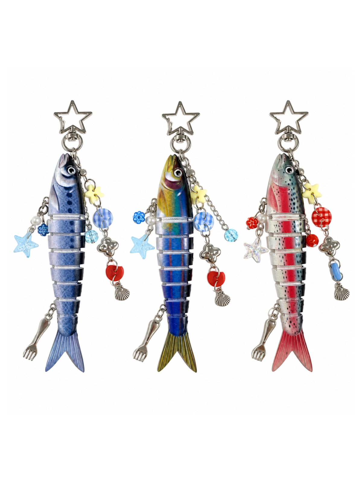 Multi-Jointed Fish Keychain