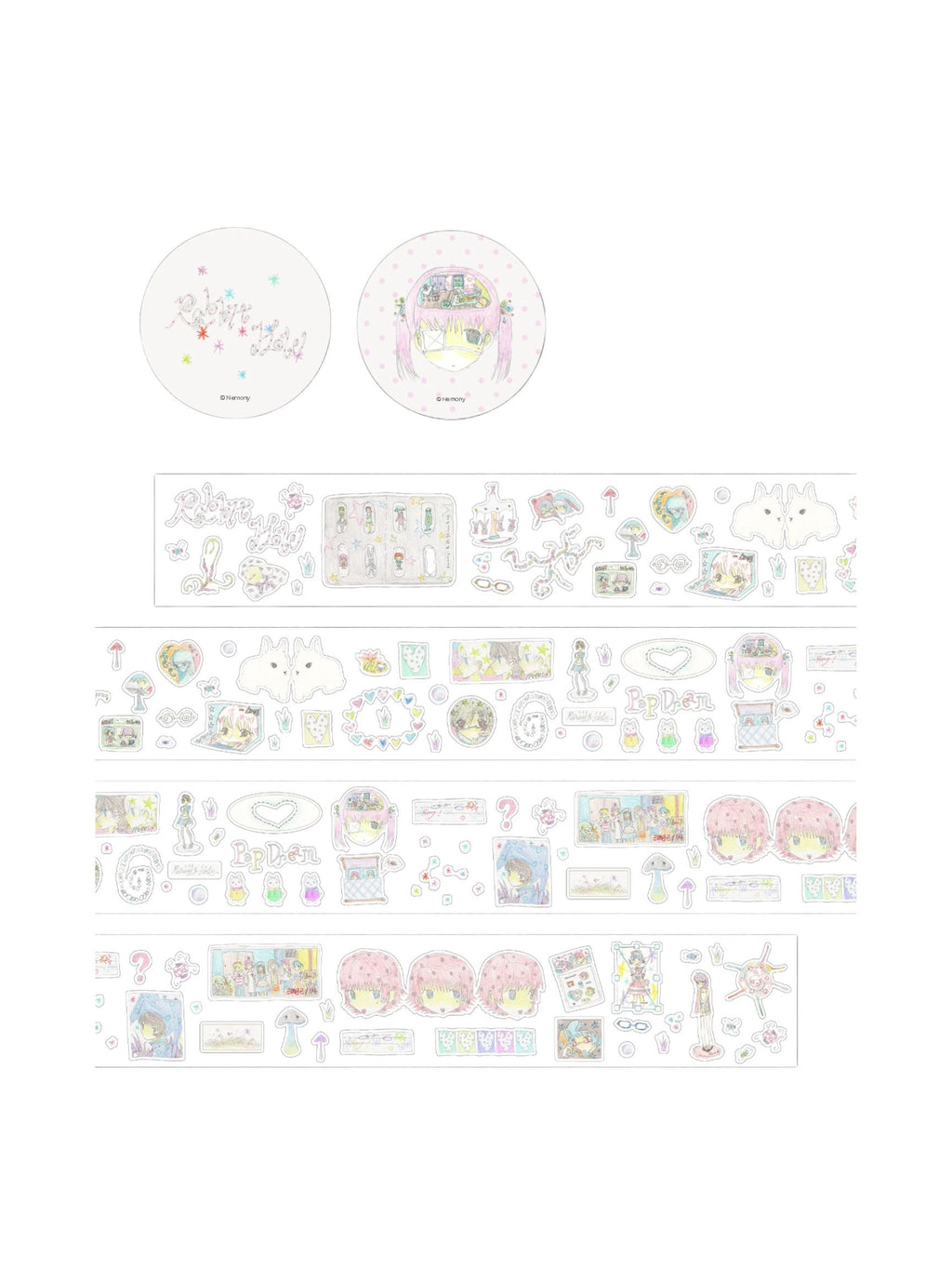 Nemony Rabbit Hole Glitter Sticker Strip