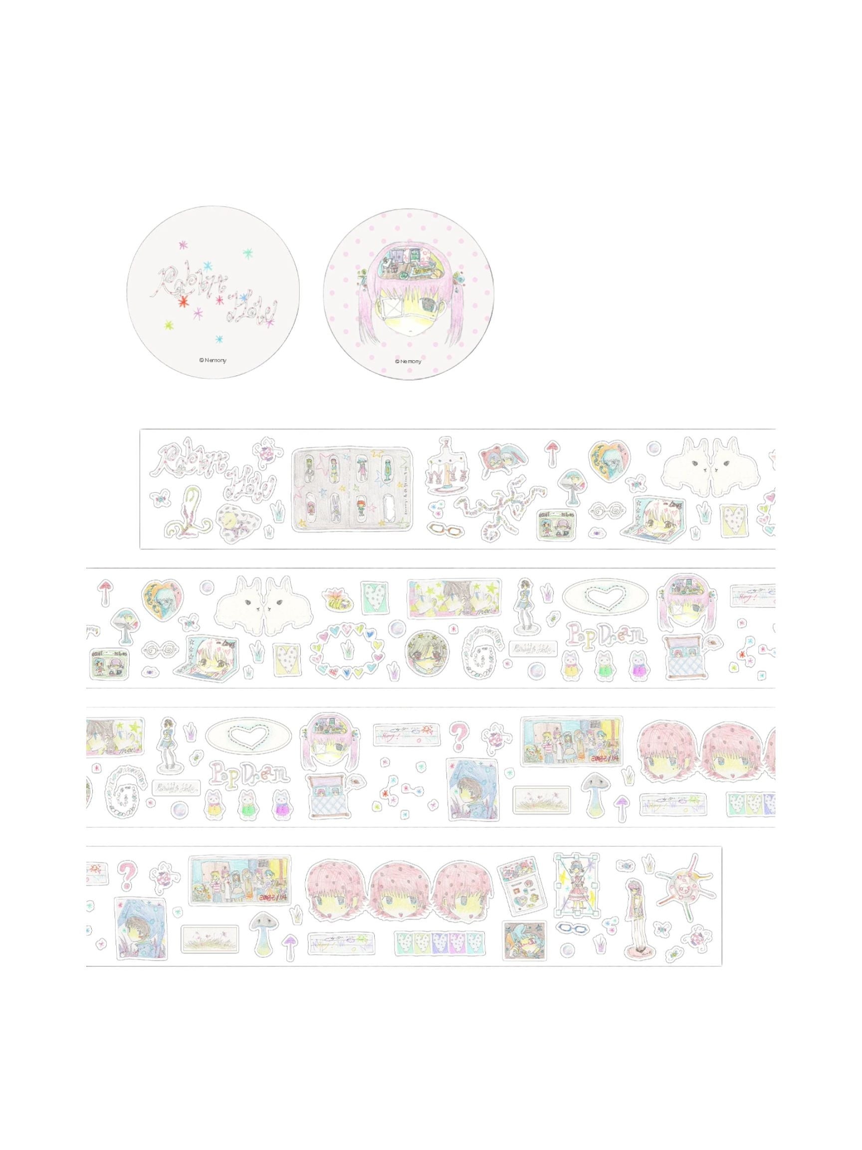 Nemony Rabbit Hole Glitter Sticker Strip