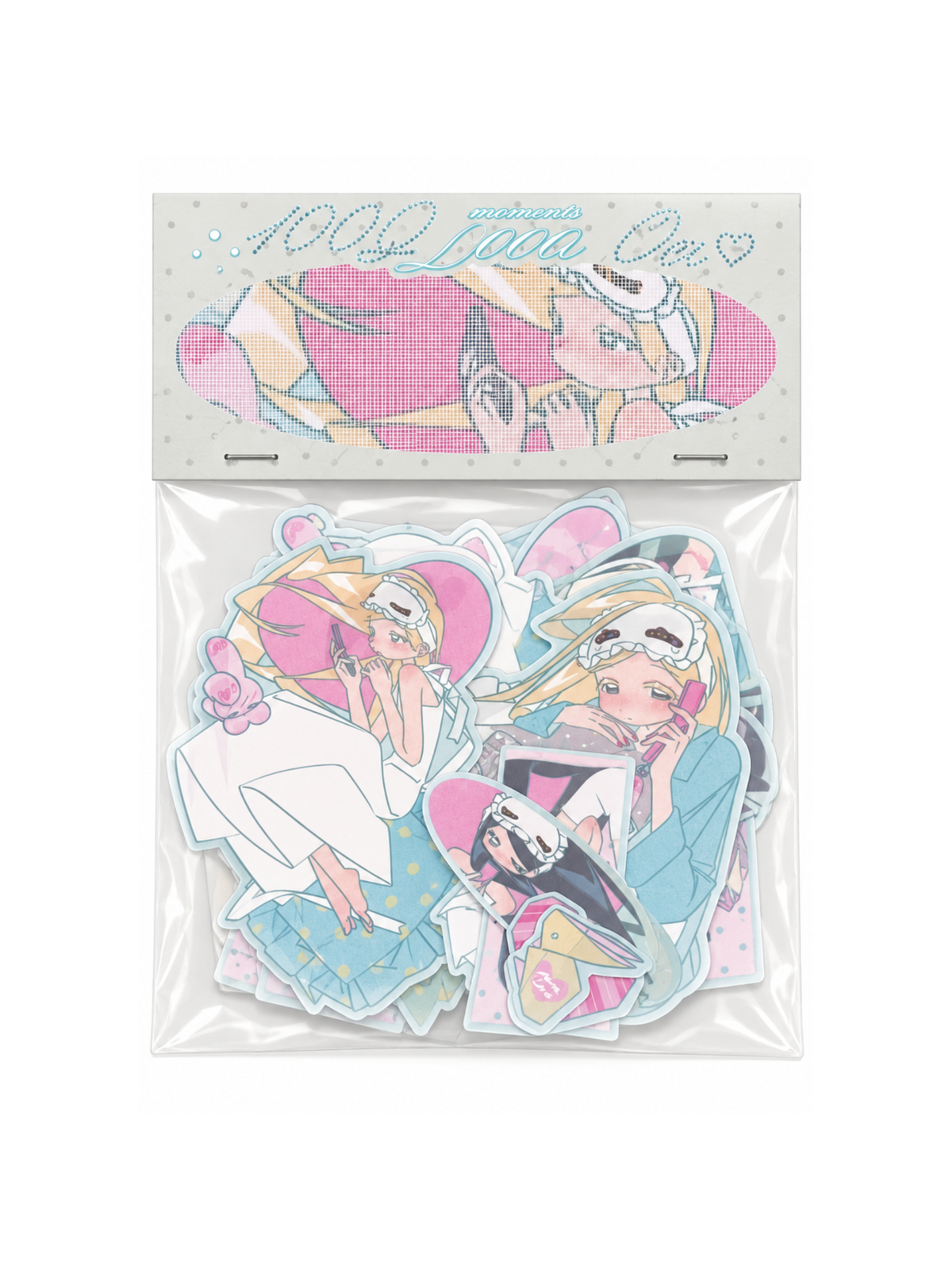 PiPOOxAFU Cyan Correspondence Sticker Set