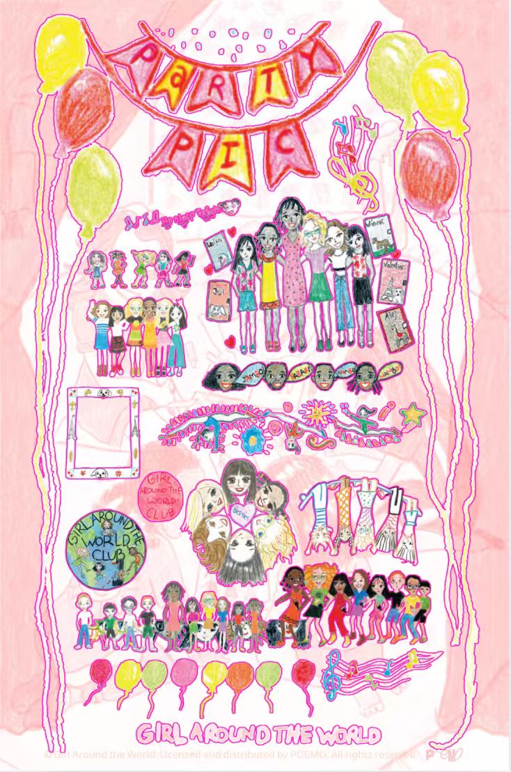 Girl Around the World: Party Girls Sticker