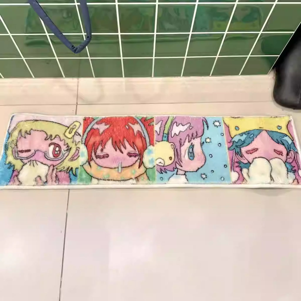 Sunonebird Colorful Girl Patch Carpet