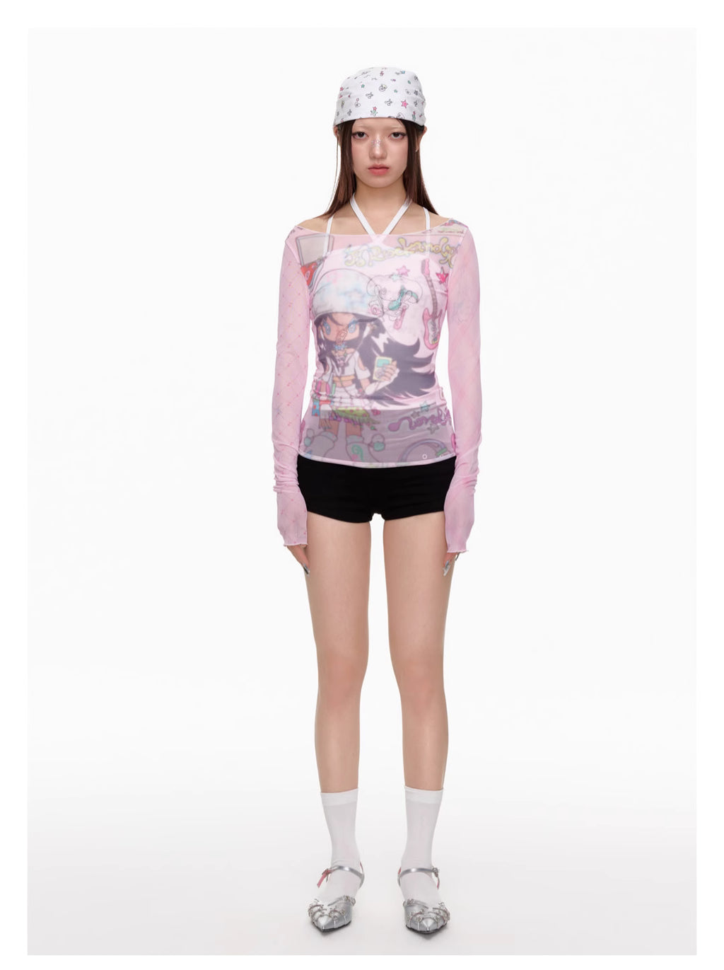 Sunonebird Music Dreamer Pink Mesh Top