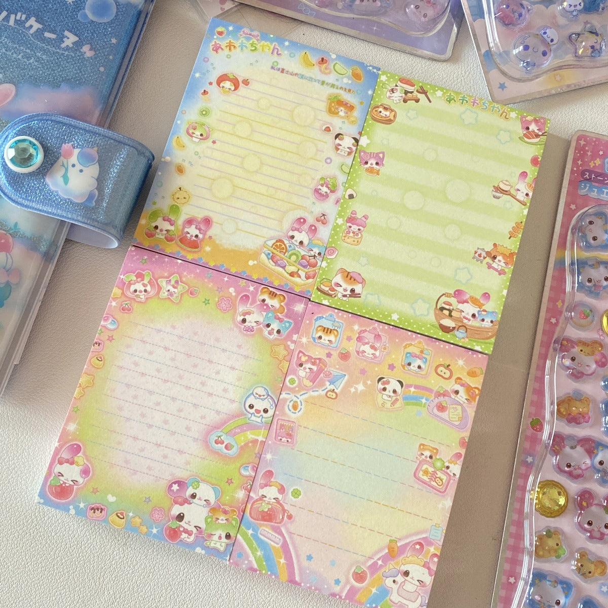 Rainbow Bunny Friends Memo Pad Series