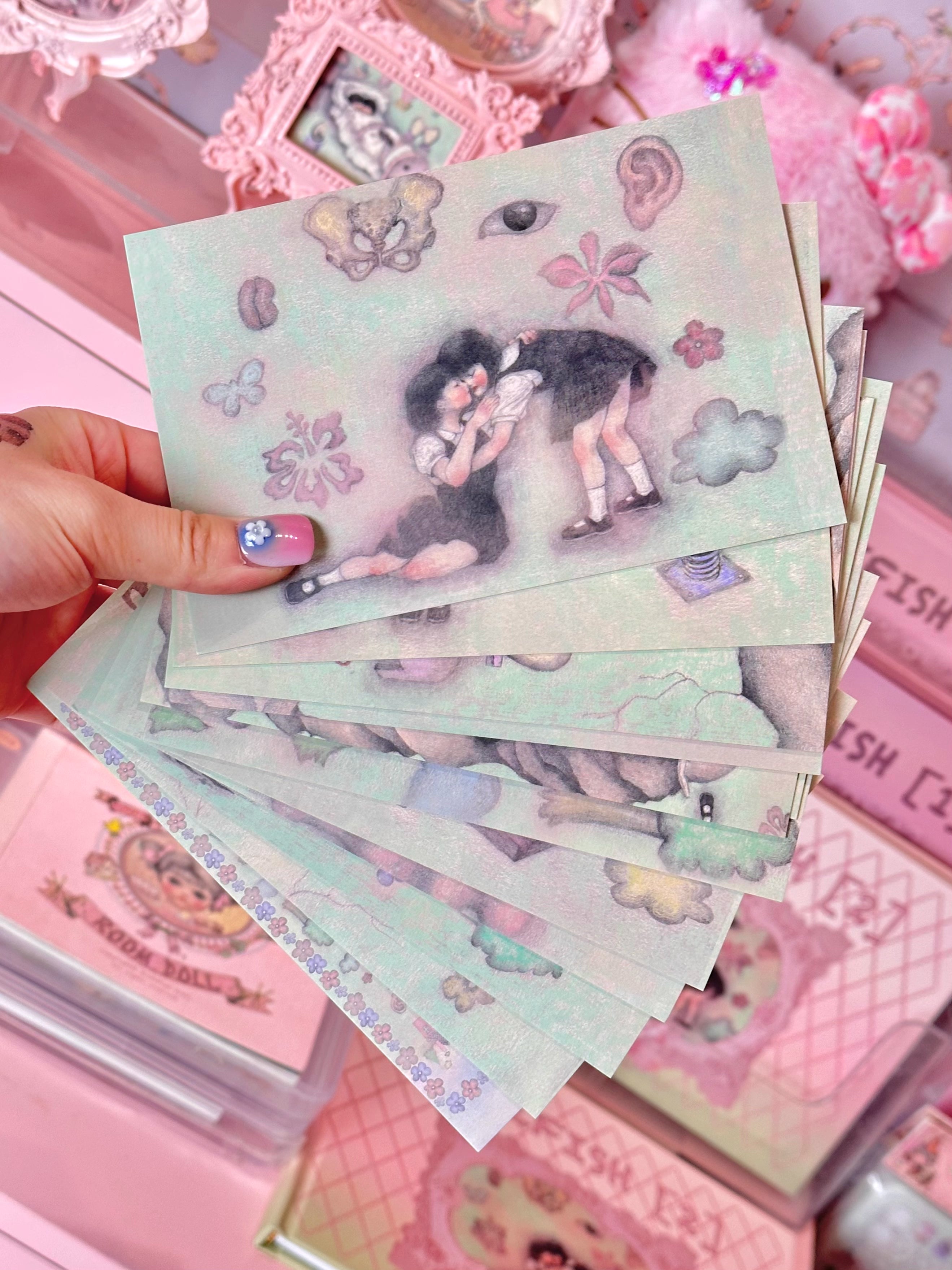 RudeFish ROOM DOLL Series Postcards