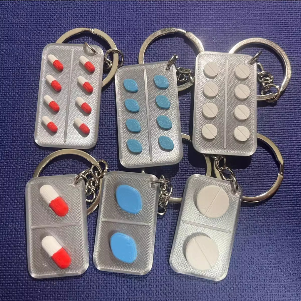 Pill Popper Keychain