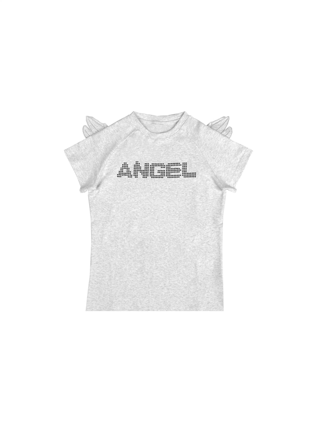 ANGEL Wing Studded Cotton Raglan Tee