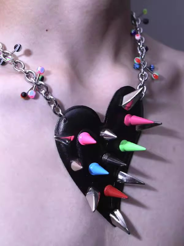 LIFEMANNA Spiked Love Necklace