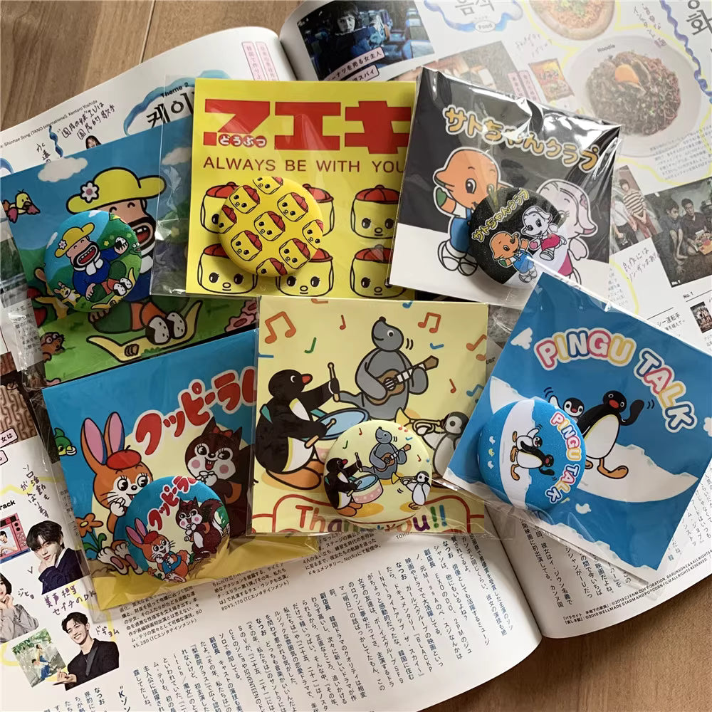 Showa Retro Mascot Badge