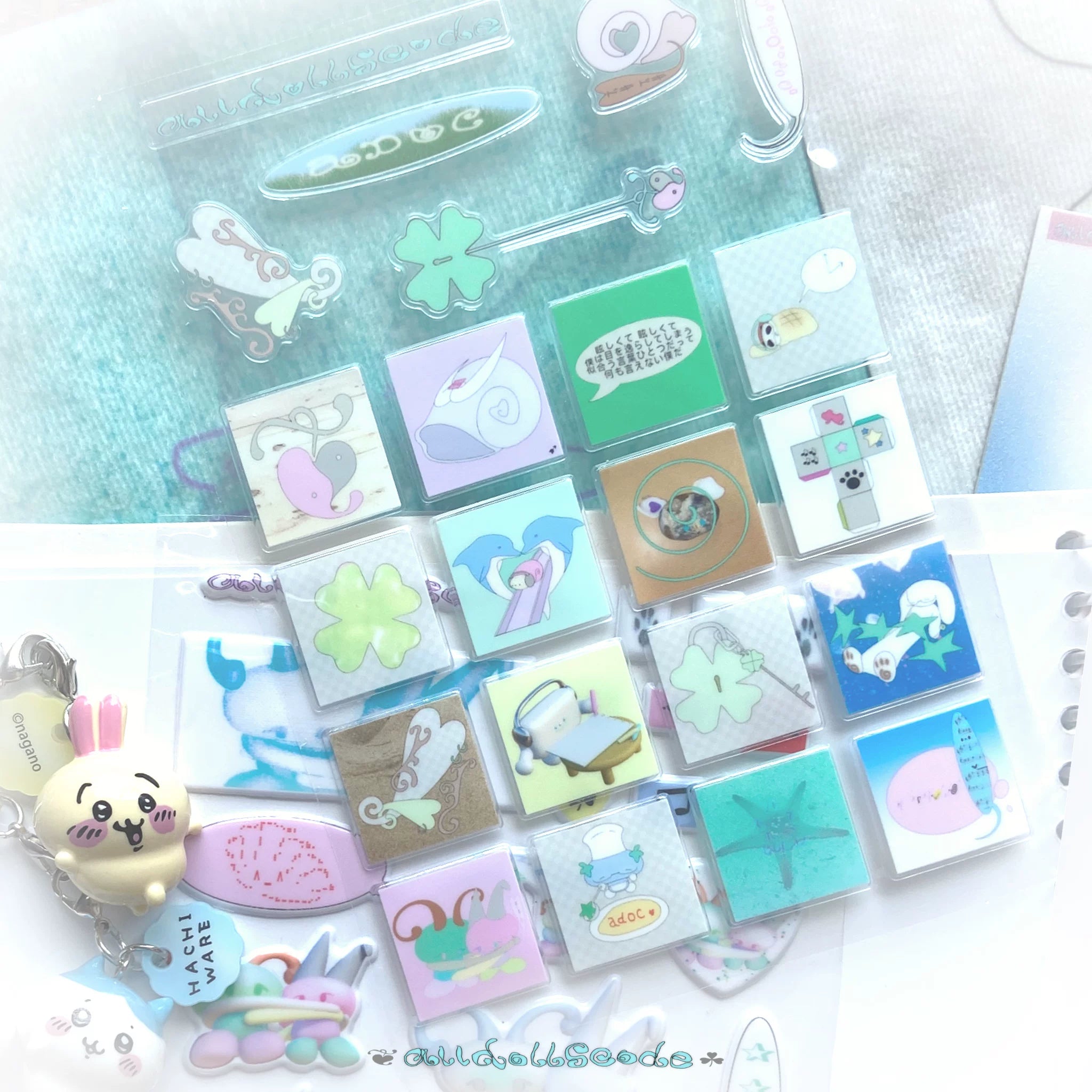 alldollscode Clover Key 3D Stickers
