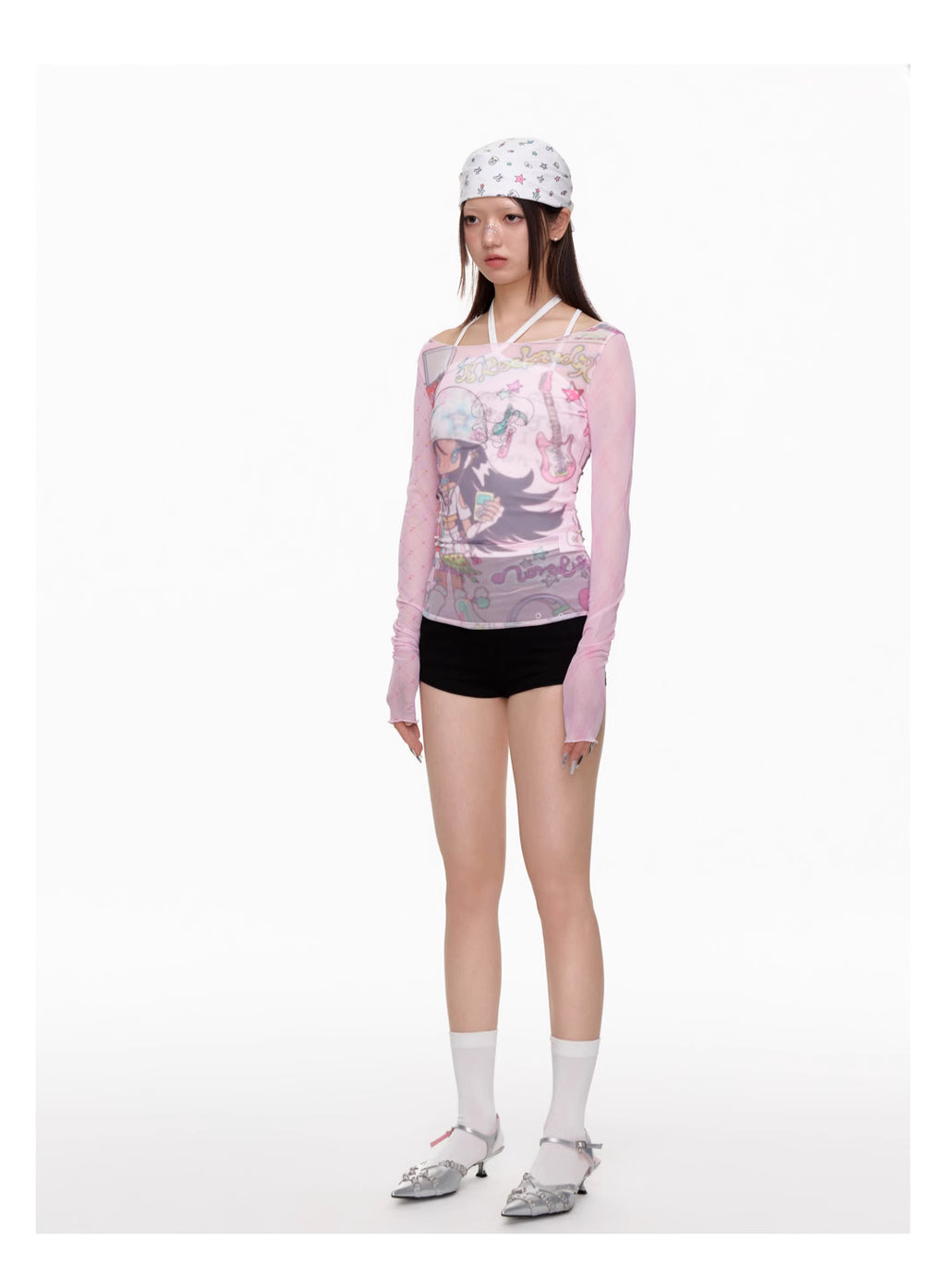 Sunonebird Music Dreamer Pink Mesh Top